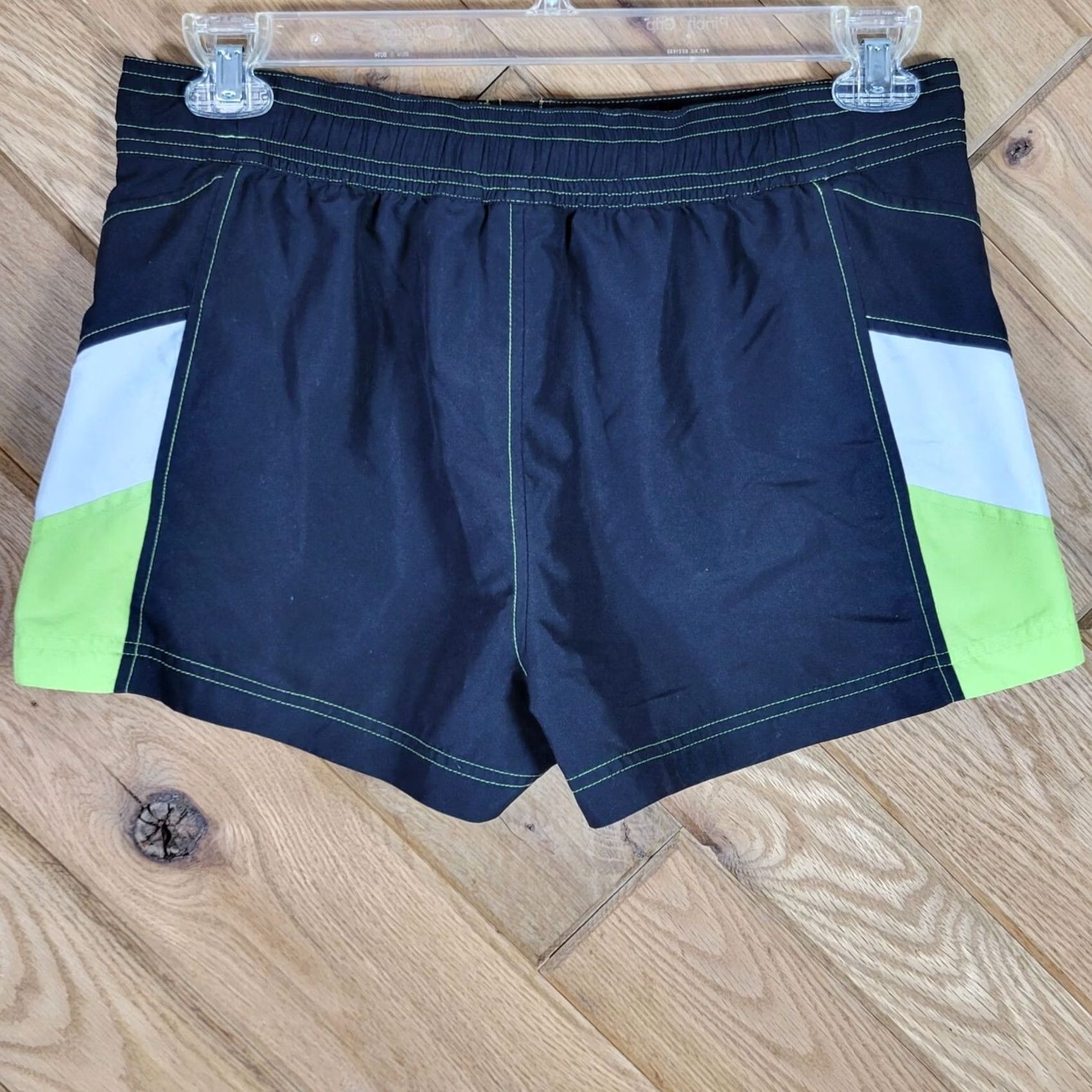Vintage Energy Zone Womens Athletic Swim Shorts M Black White Neon Green Shorts Ladies Activewear 0 Size 32" / US 10 / IT 46 - 4 Thumbnail