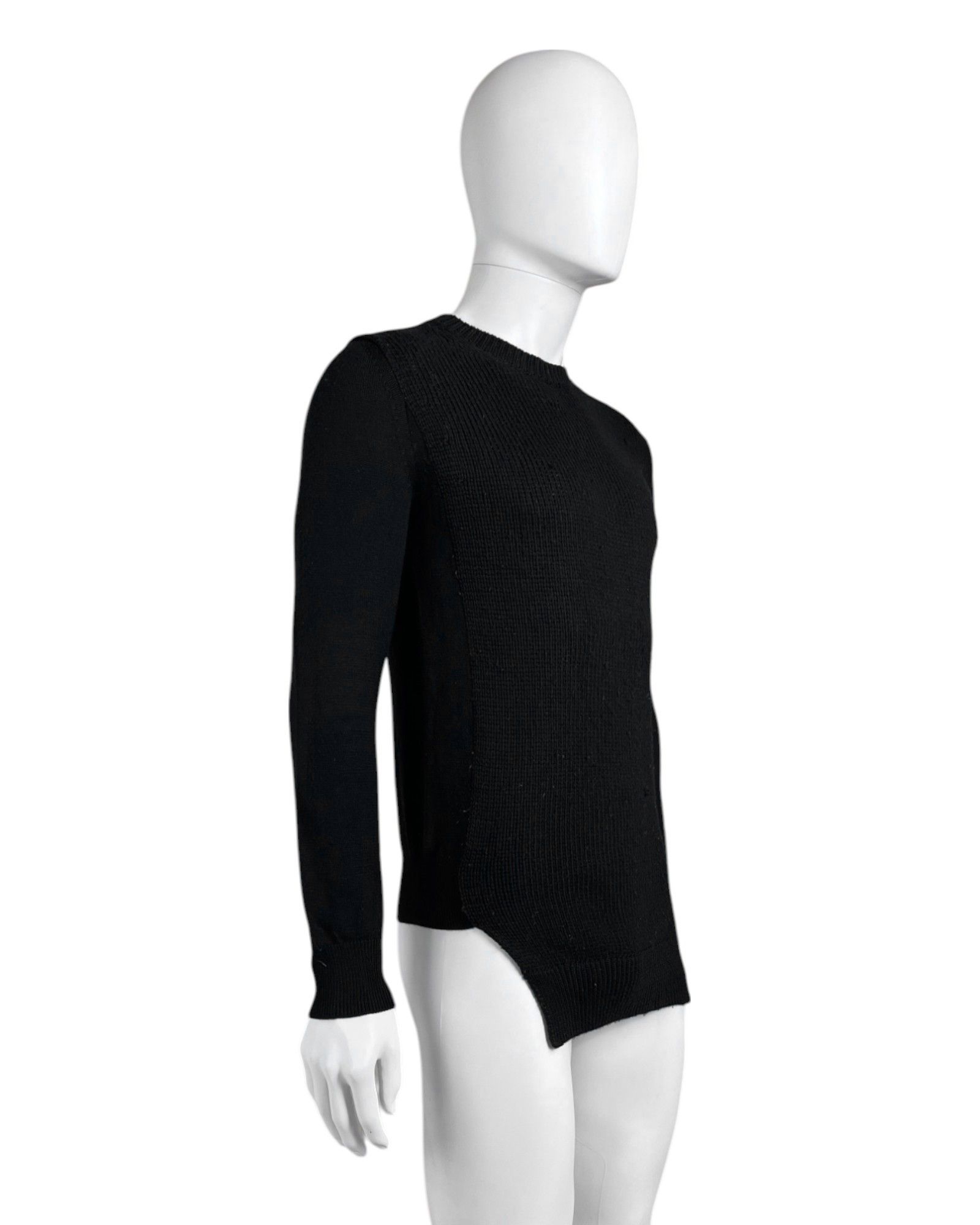 Comme des Garcons Homme Plus F/W 2013 Black Wool Inverted Frac Sweater Size US S / EU 44-46 / 1 - 2 Thumbnail