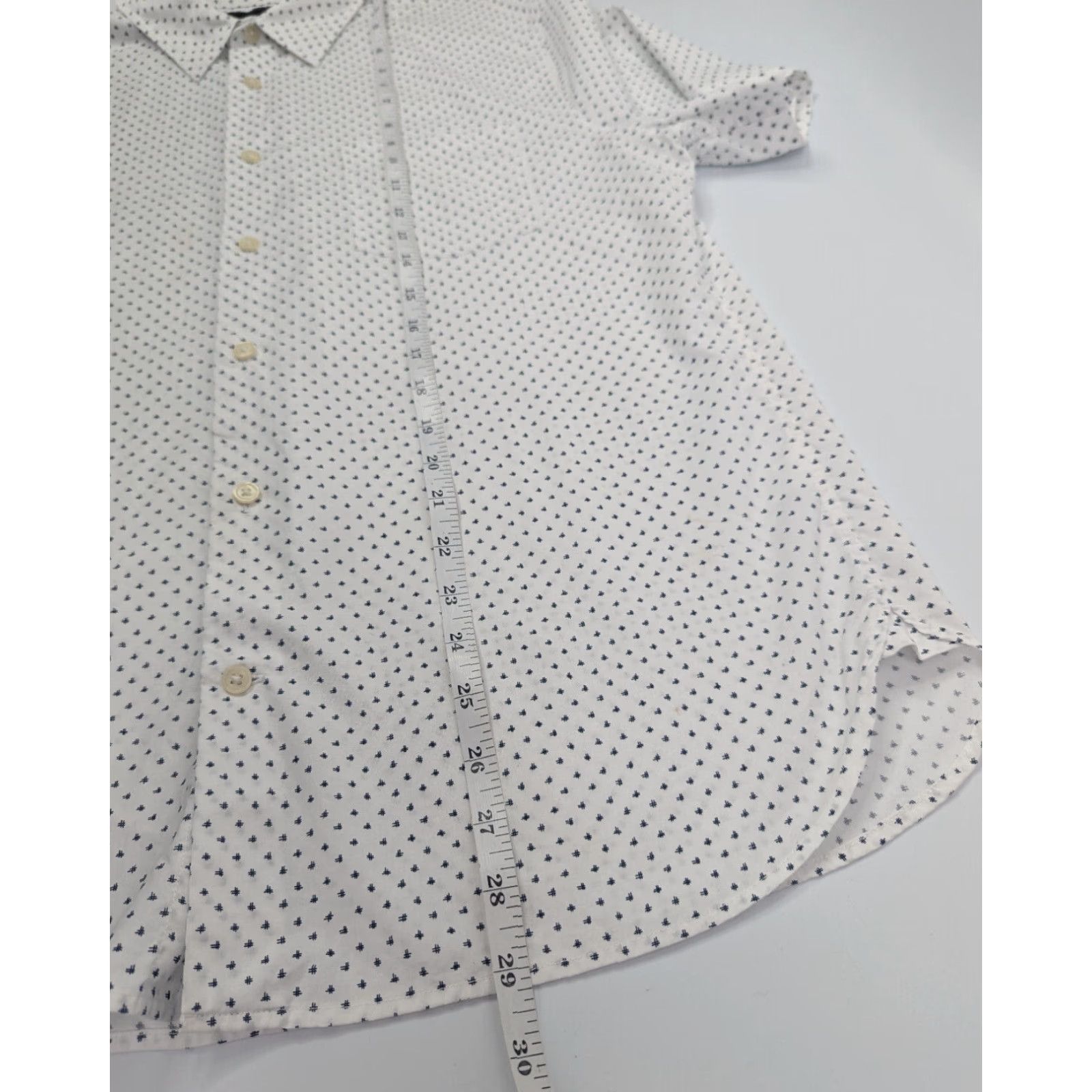 Vince Vince Shirt Men L White Lyocell Classic Fit Short Sleeve Button-Up Casual Size US L / EU 52-54 / 3 - 3 Thumbnail