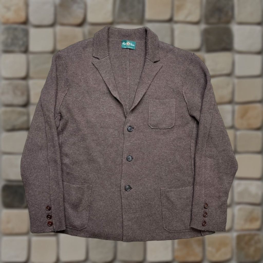 Vintage VINTAGE Alan Paine Wool Cashmere Knit Sweater Blazer Brown Jacket 2XL Mens Long Sleeve Cardigan Brown Wool 2XL Mens Size US XXL / EU 58 / 5 - 1 Thumbnail