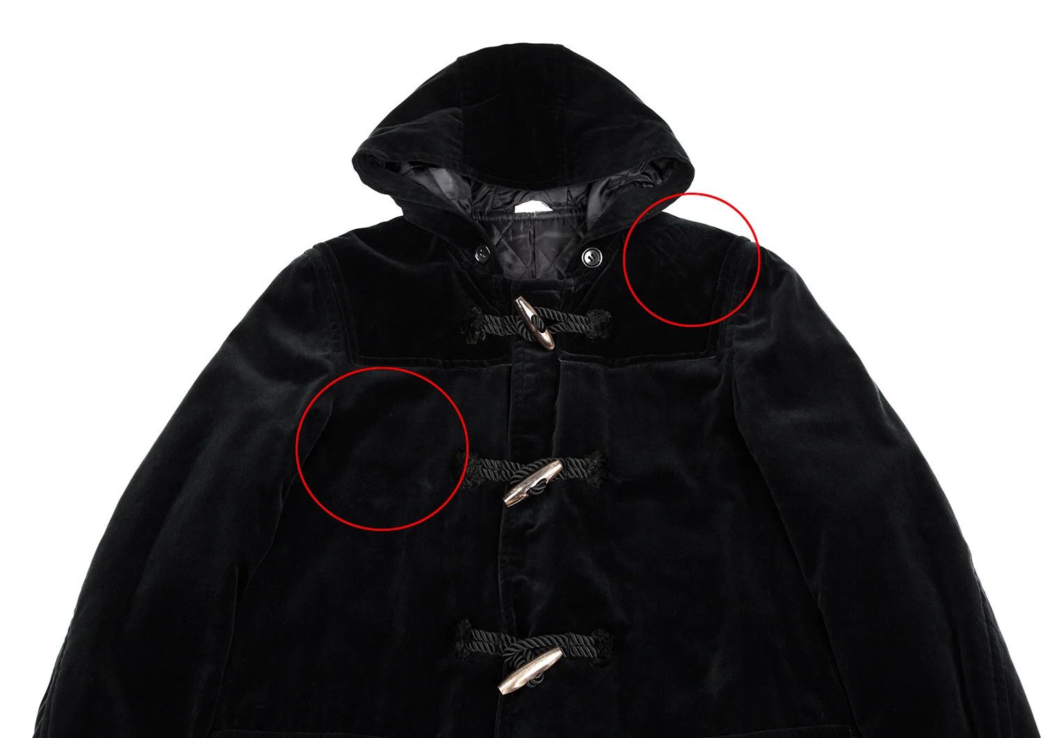 Comme des Garcons Homme Plus Velvet Duffle Coat in Black Size S Size US S / EU 44-46 / 1 - 2 Thumbnail