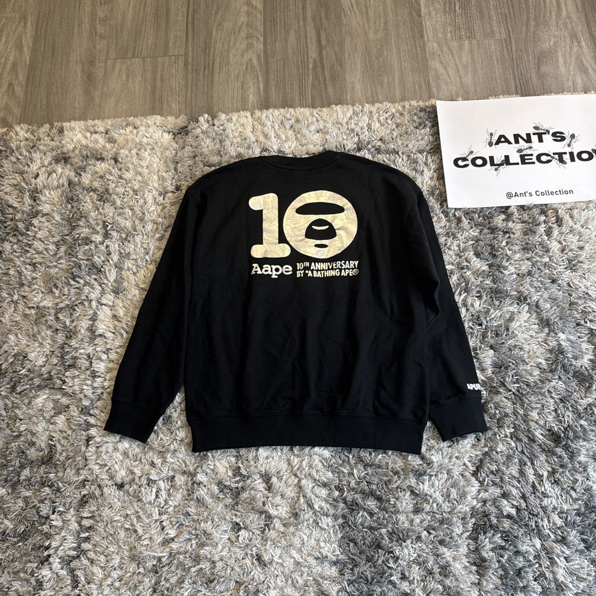 Aape Bape AAPE Anniversary Moon Face Black Crewneck Size US XL / EU 56 / 4 - 11 Thumbnail
