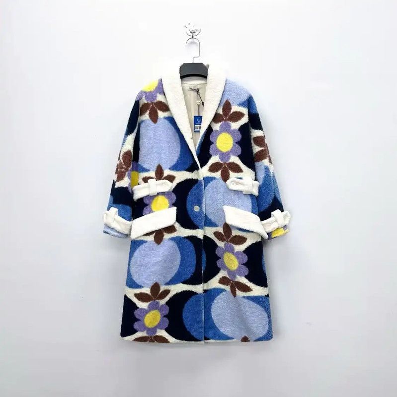 Miu Miu Miu Miu Colorful Cotton Blend Mid-Length Coat 0089 Size M / US 6-8 / IT 42-44 - 1 Thumbnail