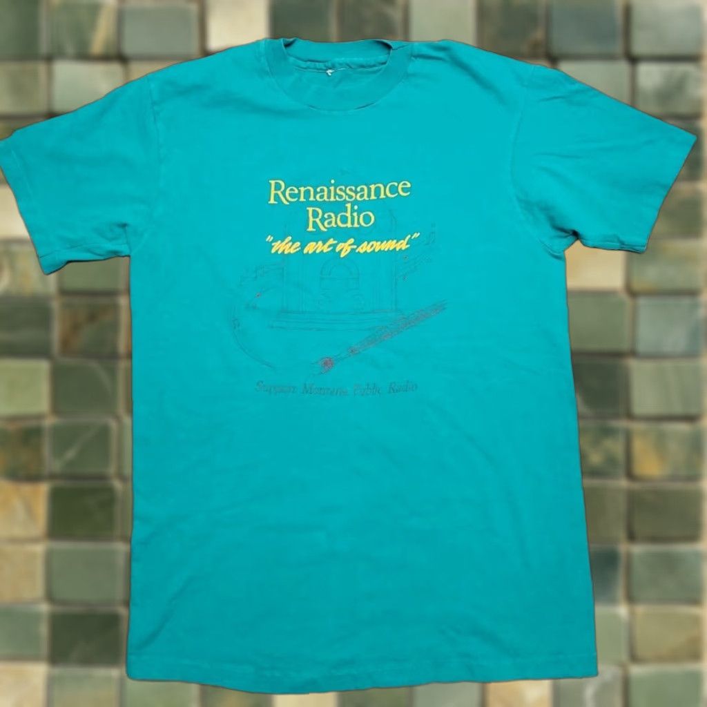Vintage VINTAGE MPR Shirt Mens S Green Renaisance Montana Public Radio Single Stitch TEE Shirt Size US S / EU 44-46 / 1 - 1 Thumbnail