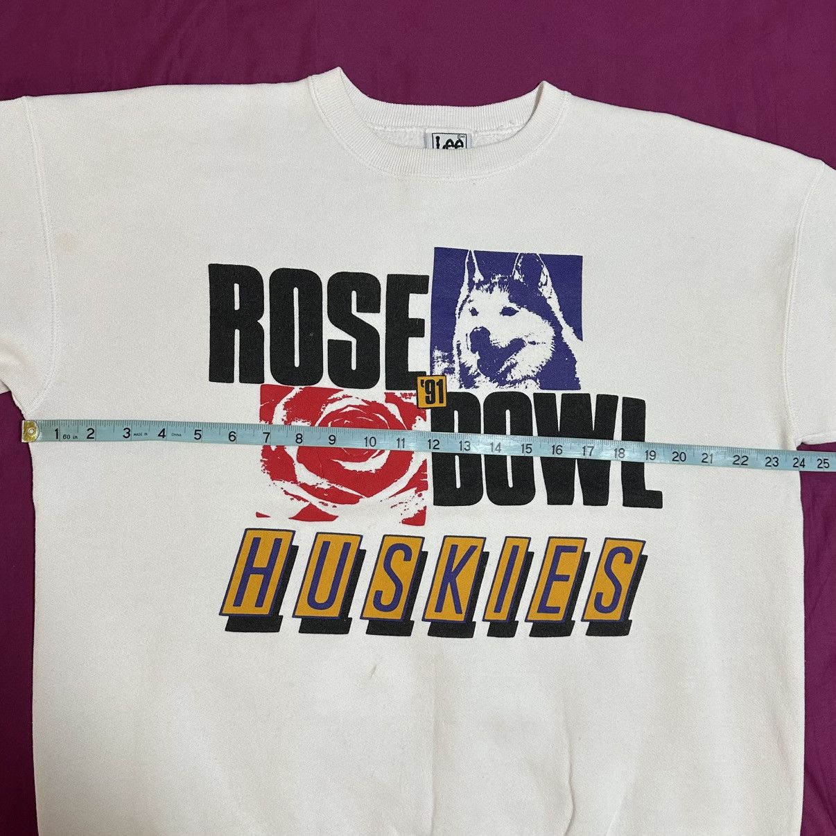 NCAA × Vintage Vintage Washington Huskies Sweatshirt Crewneck 91 Rose Bowl Size US L / EU 52-54 / 3 - 5 Thumbnail