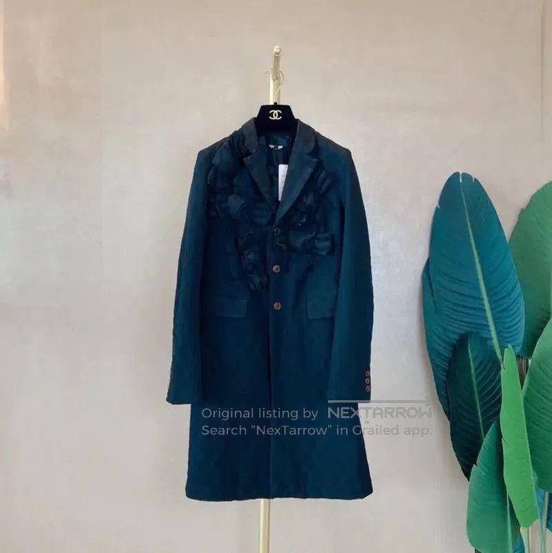 Comme des Garcons COMME des GARÇONS Black Floral Cotton Coat . Size XS / US 0-2 / IT 36-38 - 1 Thumbnail
