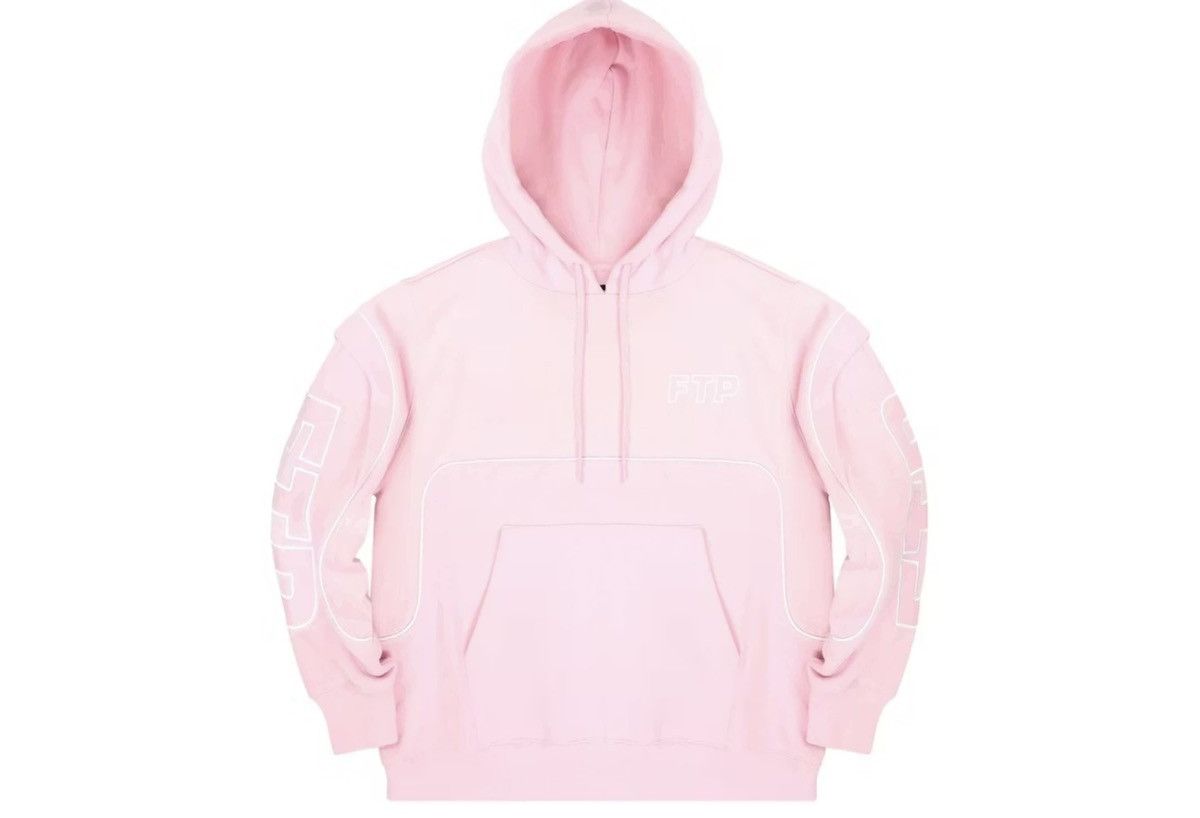 Fuck The Population FTP Mesh Piping Logo Hoodie Pink XL Size US XL / EU 56 / 4 - 4 Thumbnail