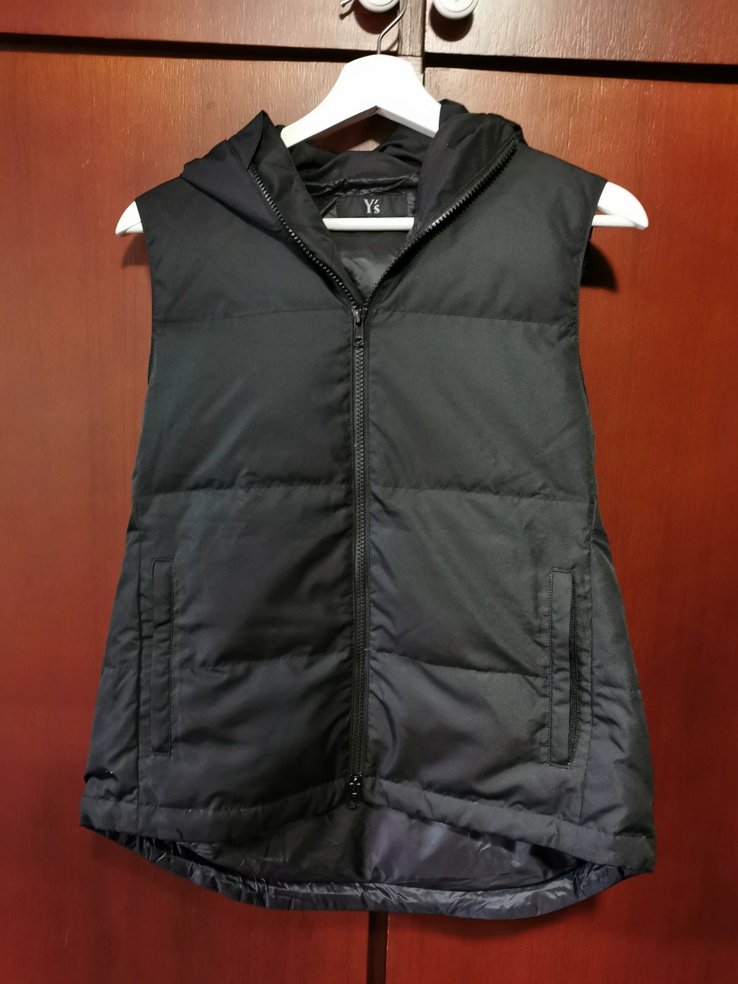 Y's Black Down Vest for Women