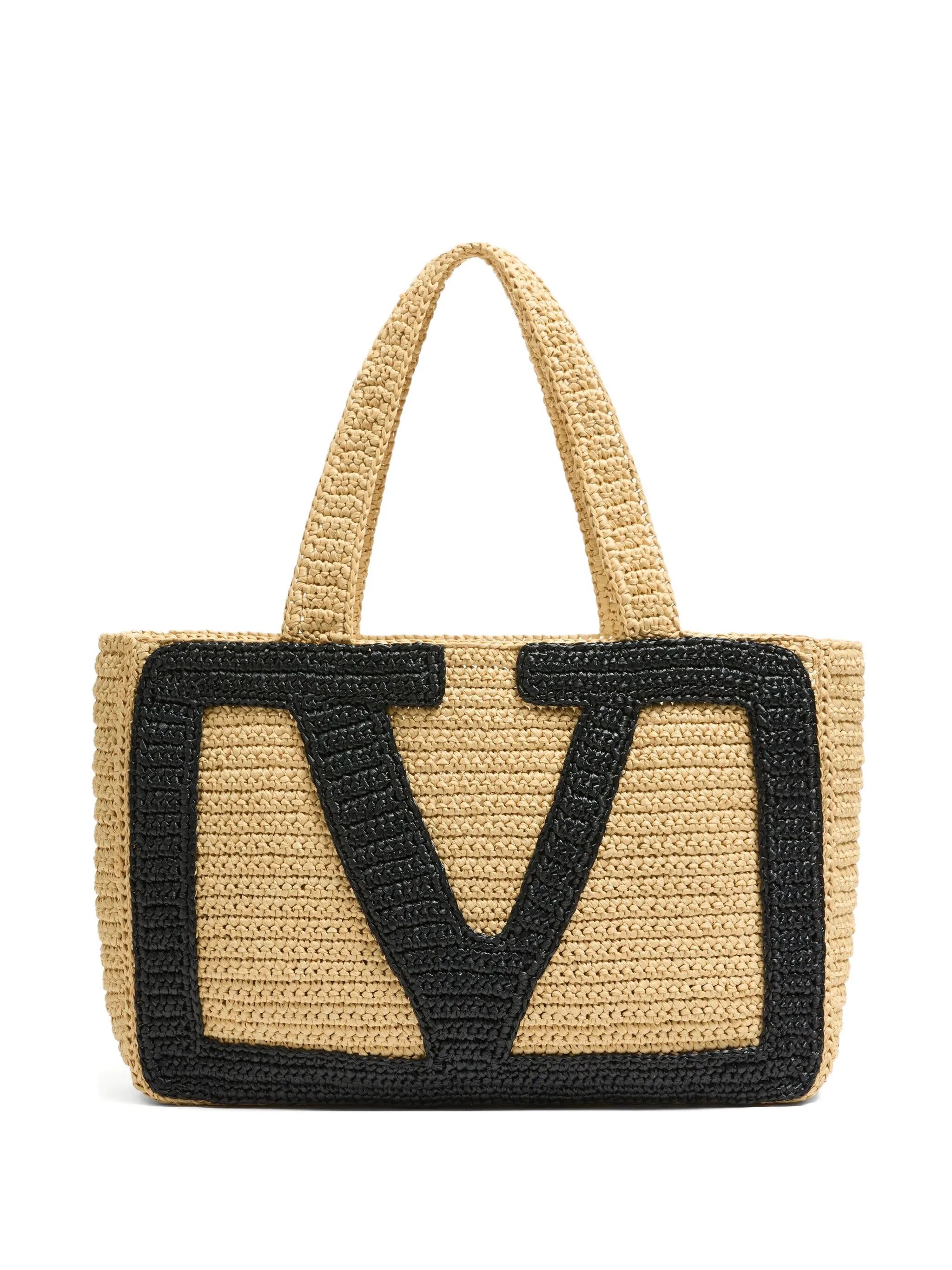 Valentino os11x0826 Size: OS / Large Viva Superstar Raffia Tote Bag Size ONE SIZE - 1 Thumbnail