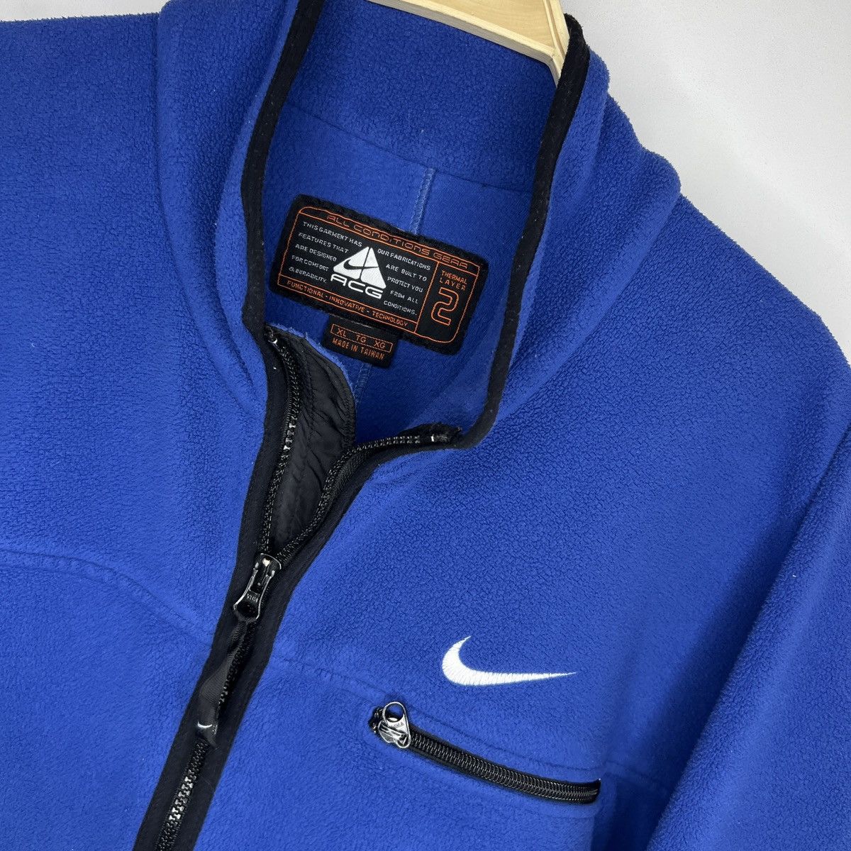 Nike × Nike ACG × Vintage Vintage Nike ACG Fleece Sherpa Zip-Up Sweatshirt Jacket RARE Size US XL / EU 56 / 4 - 5 Thumbnail