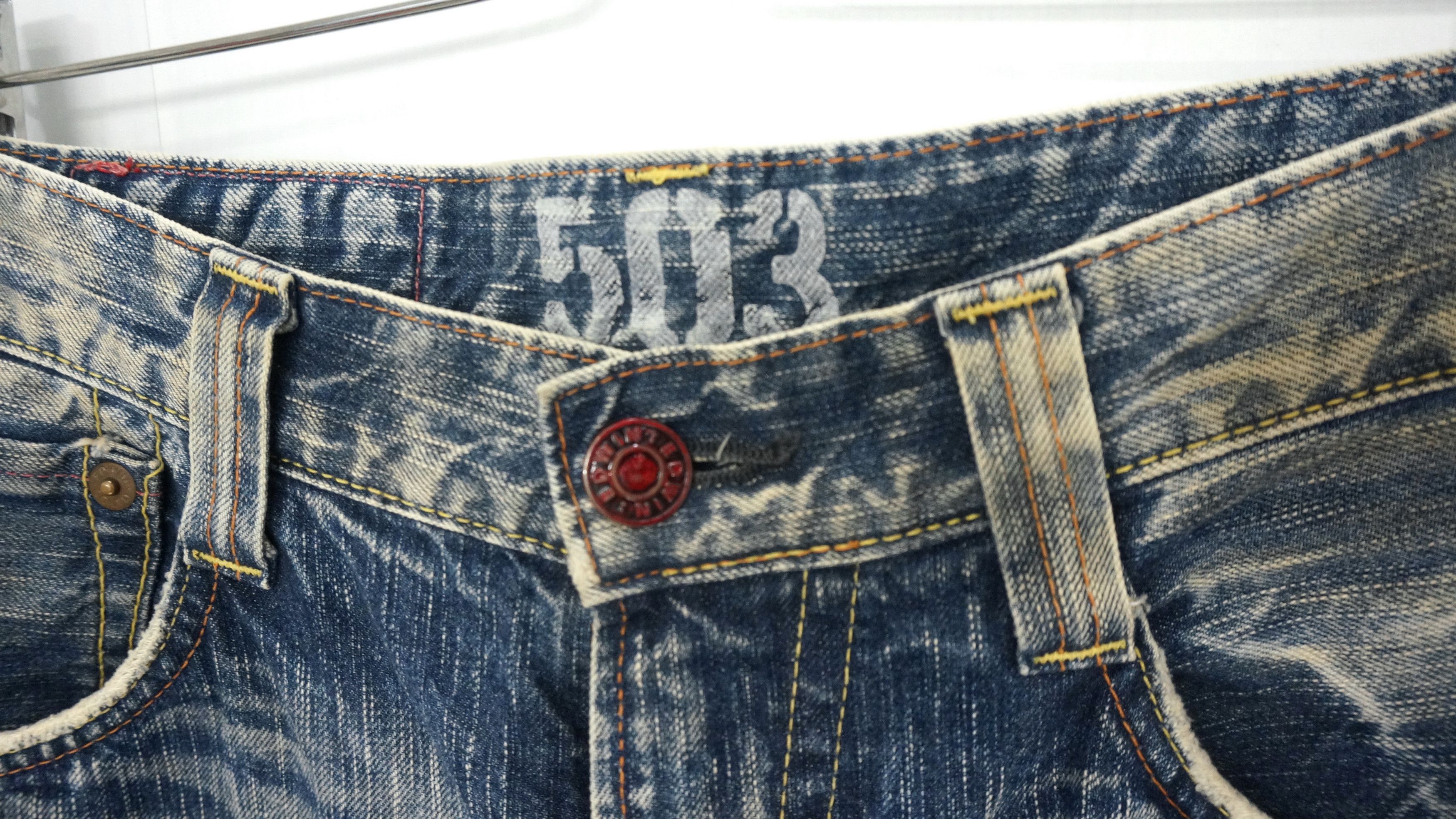 Japanese Brand 🔥EDWIN 503 Japan Rusty Vintage Thrashed Worn out Size US 29 - 5 Thumbnail