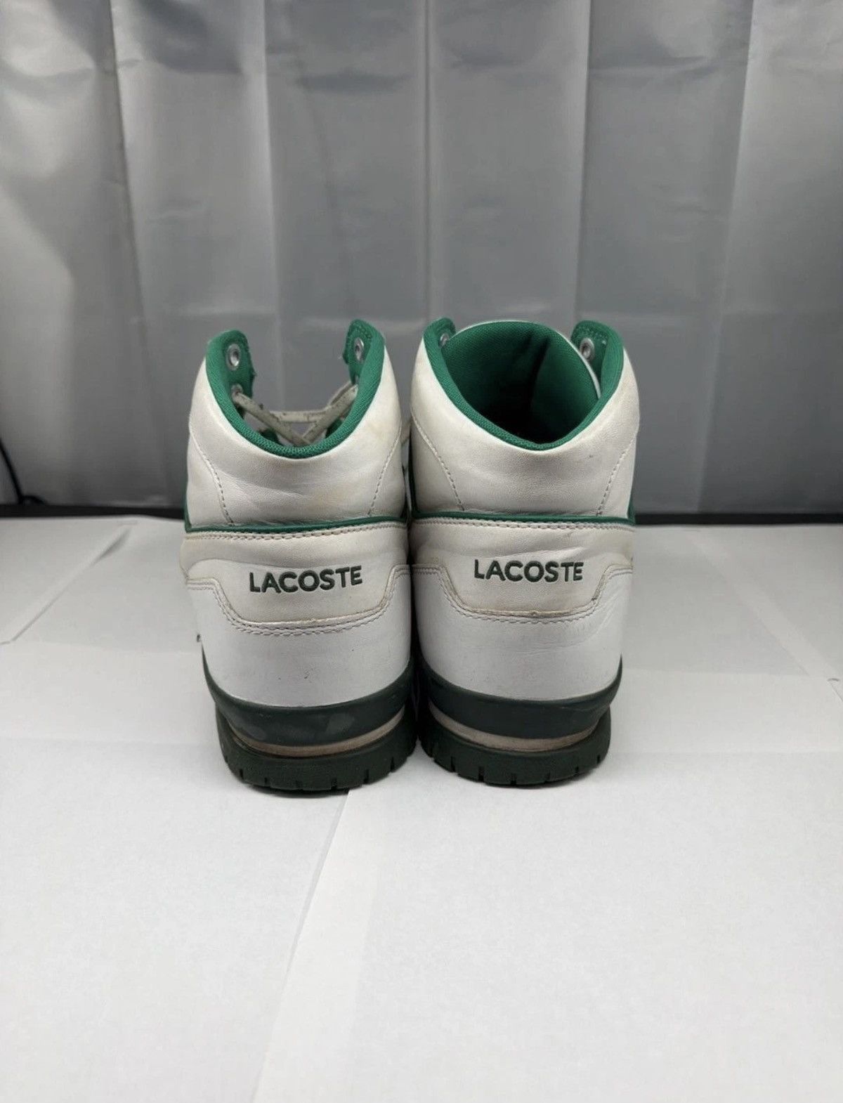 Lacoste Lacoste Missouri Mid White Green Leather High-Top Sneakers Size US 12 / EU 45 - 4 Thumbnail