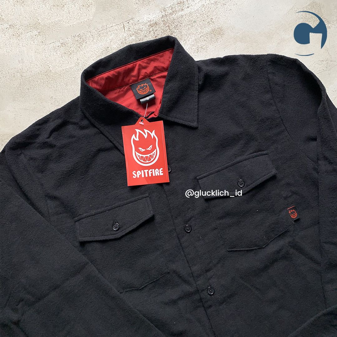 Spitfire Spitfire, Embroidered Black Flannel Shirt Size US S / EU 44-46 / 1 - 3 Thumbnail