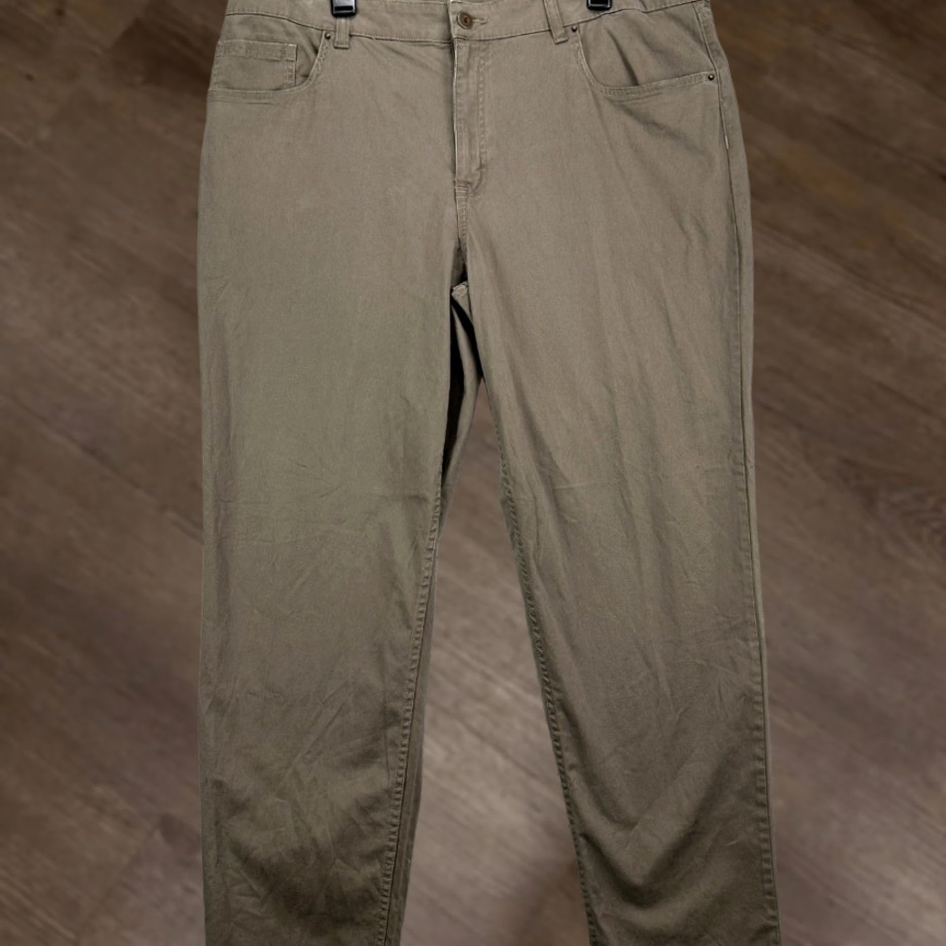 George George Chino Pants Mens 42X30 Brown Khakis Performance Stretch Straight Fit NEW Size US 42 / EU 58 - 1 Thumbnail