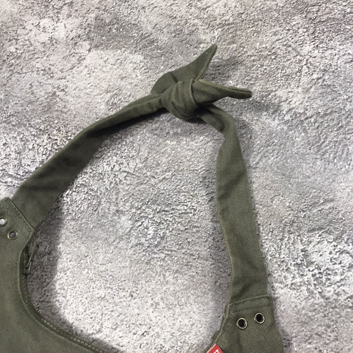 Vintage Vintage Y2K Olive Hobo Shoulder Bag Streetwear Baggy Boxy OS Size ONE SIZE - 4 Thumbnail