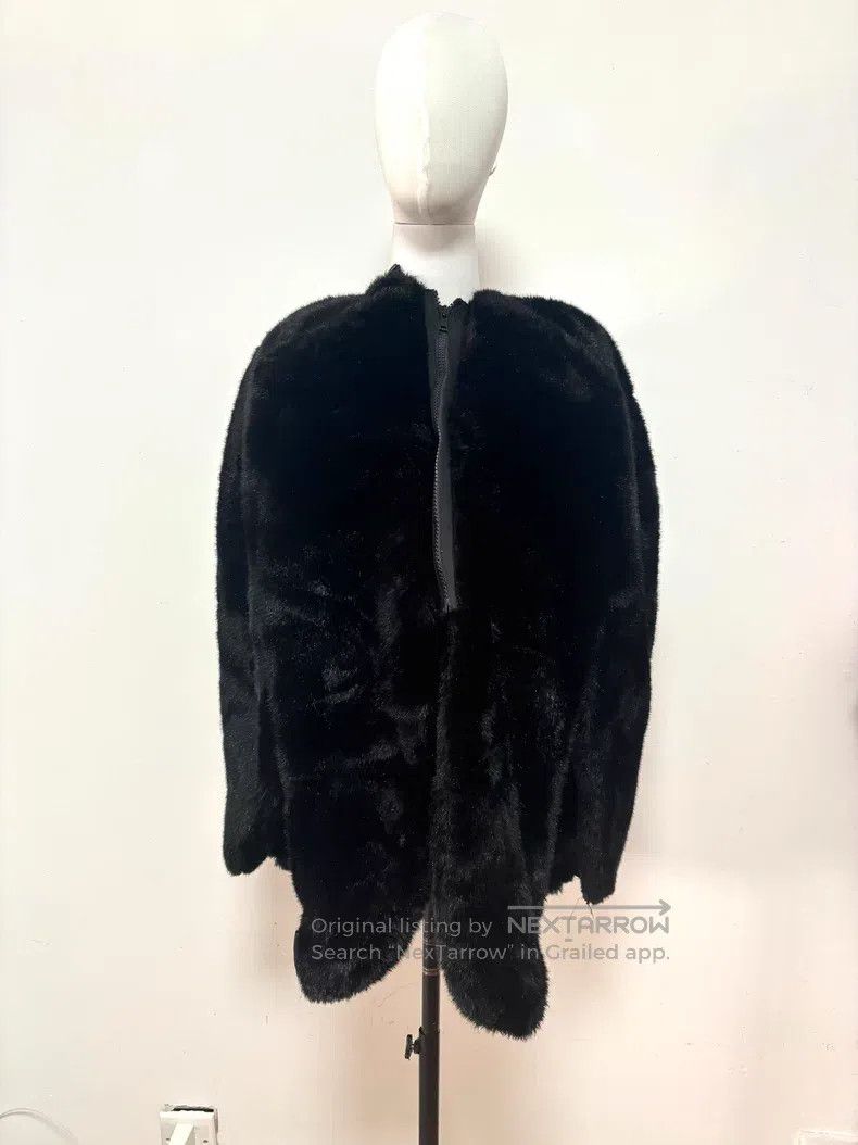 Junya Watanabe Junya Watanabe Black Faux Fur Asymmetrical Bud Shape Jacke Size S / US 4 / IT 40 - 4 Thumbnail