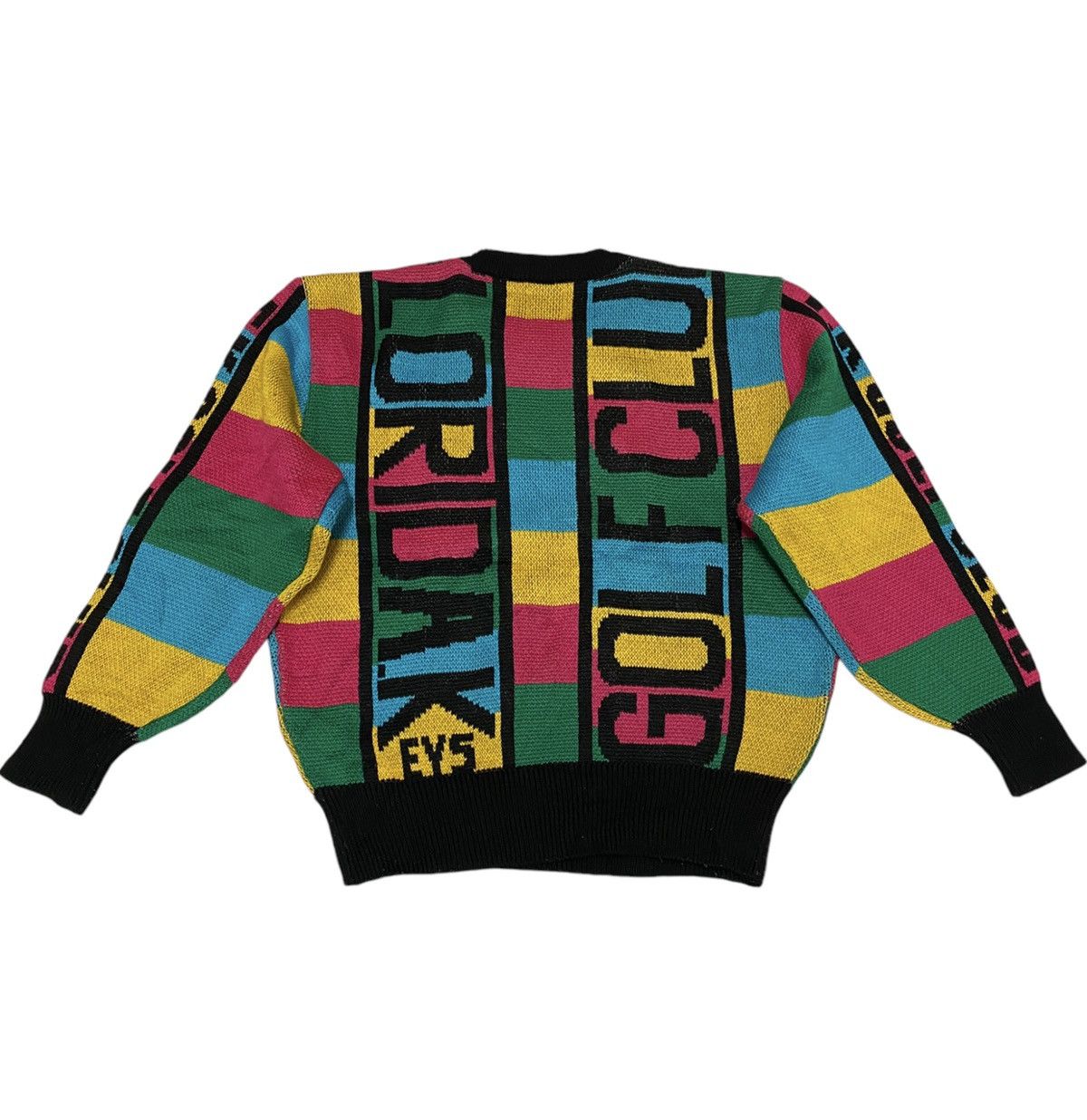 Sports Specialties 🔥 Florida Keys Golf Club Multicolour Block Knit Sweater (C3) Size US M / EU 48-50 / 2 - 5 Thumbnail