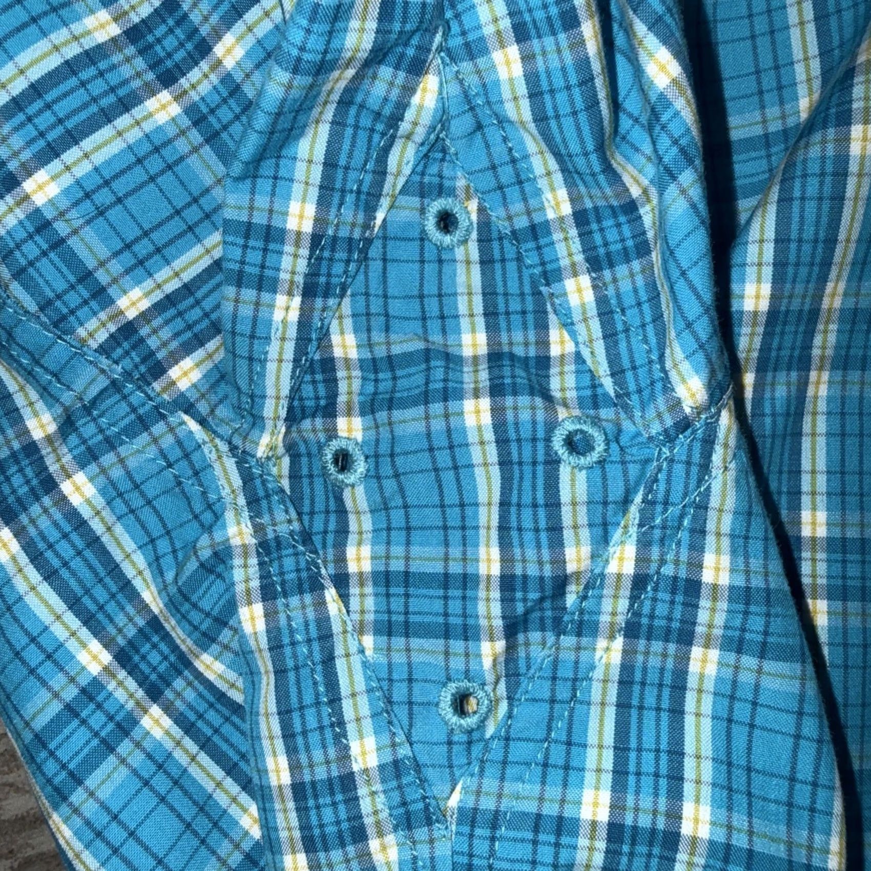 Ariat Ariat Pro Series Shirt Men’s Medium Teal Blue Plaid Button Up Western Cowboy Shirt Size US M / EU 48-50 / 2 - 7 Thumbnail