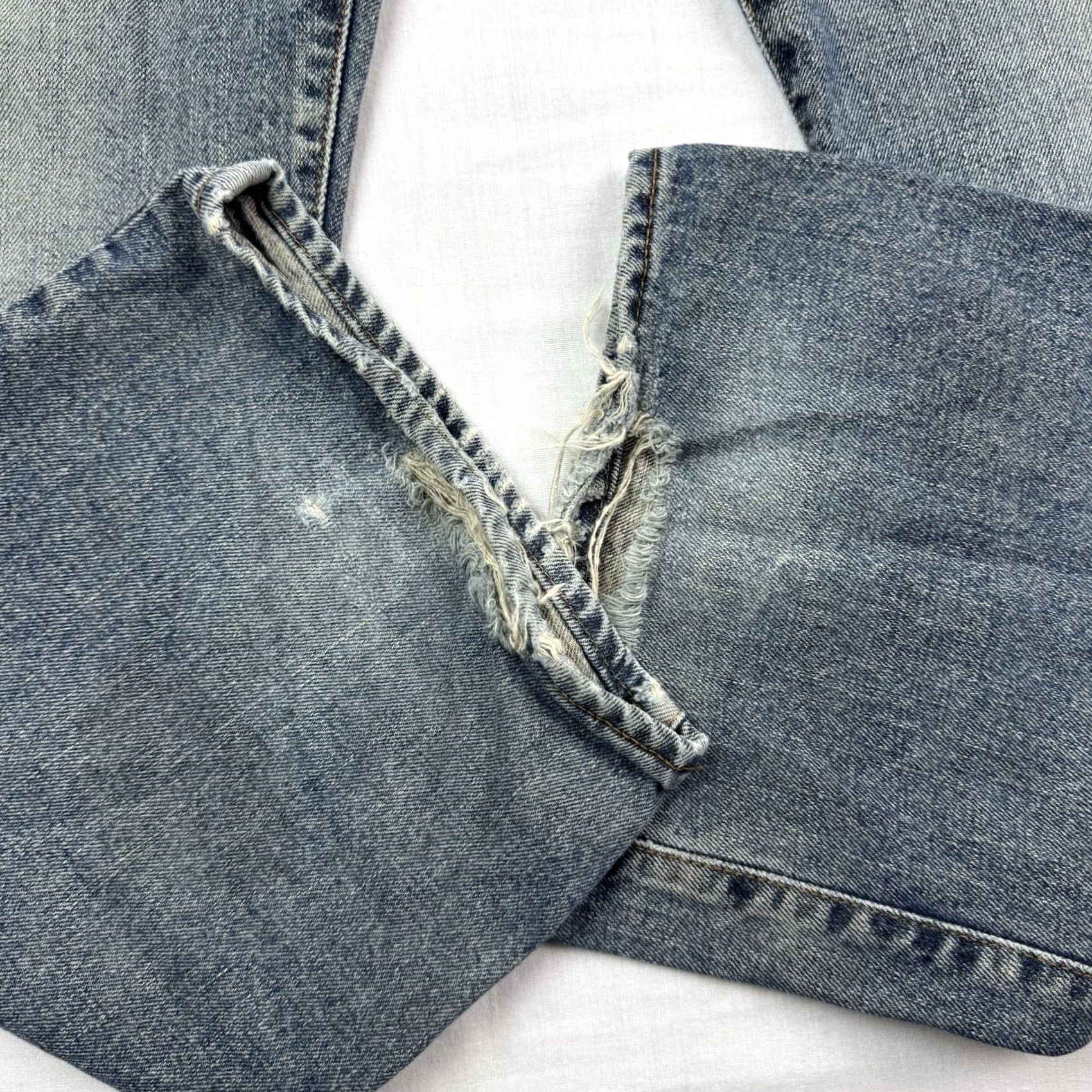 Diesel VINTAGE Diesel Jeans Men 34x29 Thrashed Made In Italy 2002 Punk Hipster 90s Y2K Skater Designer Jeans Blue Included: N/A Size US 34 / EU 50 - 2 Thumbnail