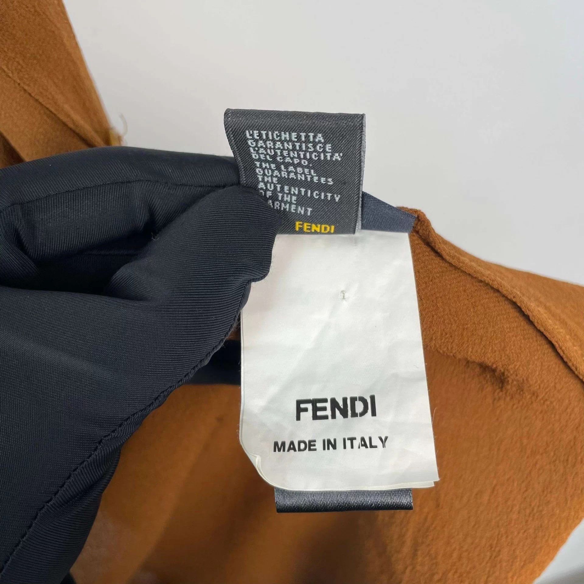 Fendi Fendi Vintage Silk Short Sleeve Shirt 40 Brown Size M / US 6-8 / IT 42-44 - 9 Thumbnail