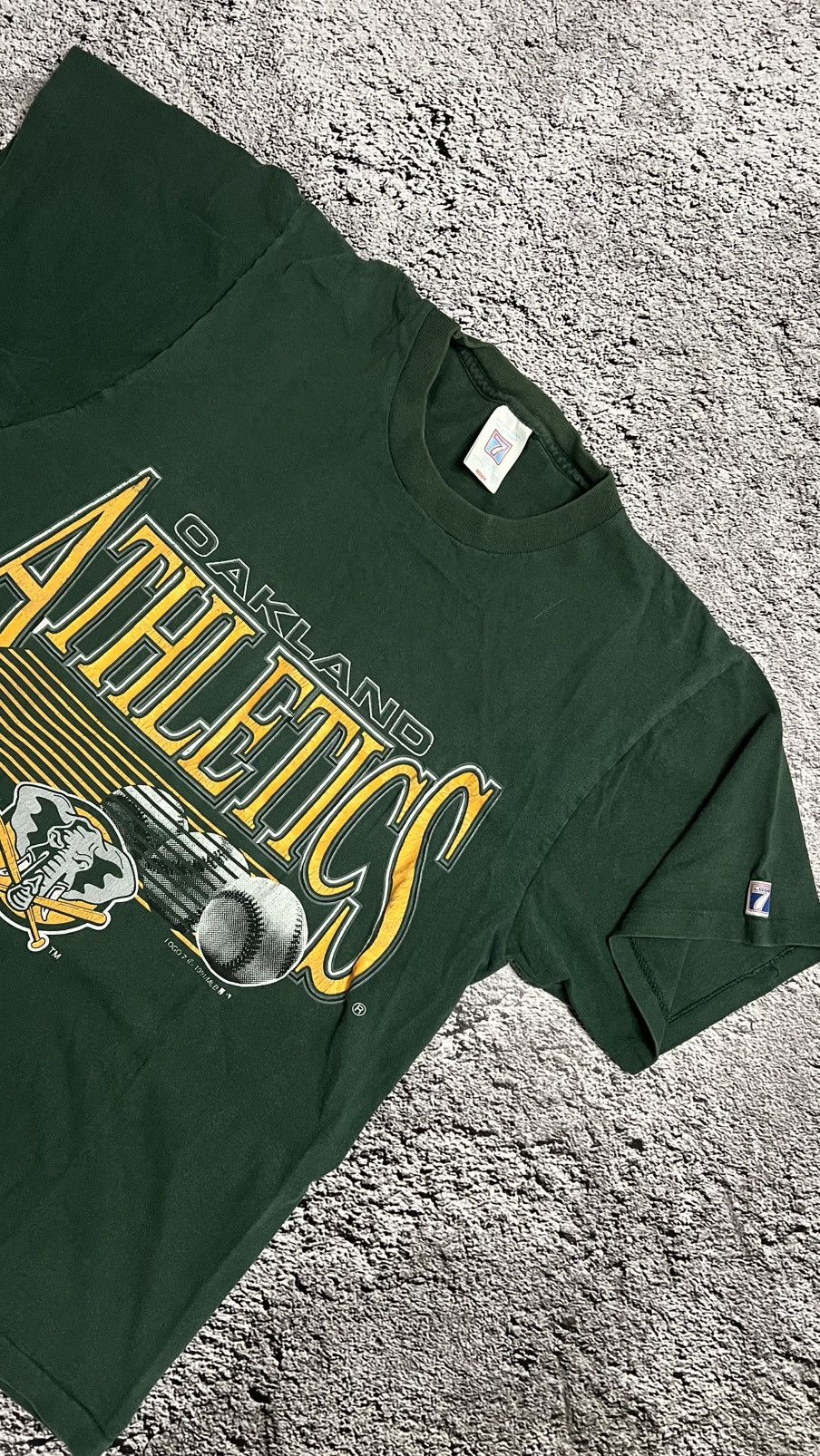 Logo 7 × MLB 1991 RARE‼️Oakland Athletics MLB vintage logo 7 t shirt Size US M / EU 48-50 / 2 - 1 Thumbnail