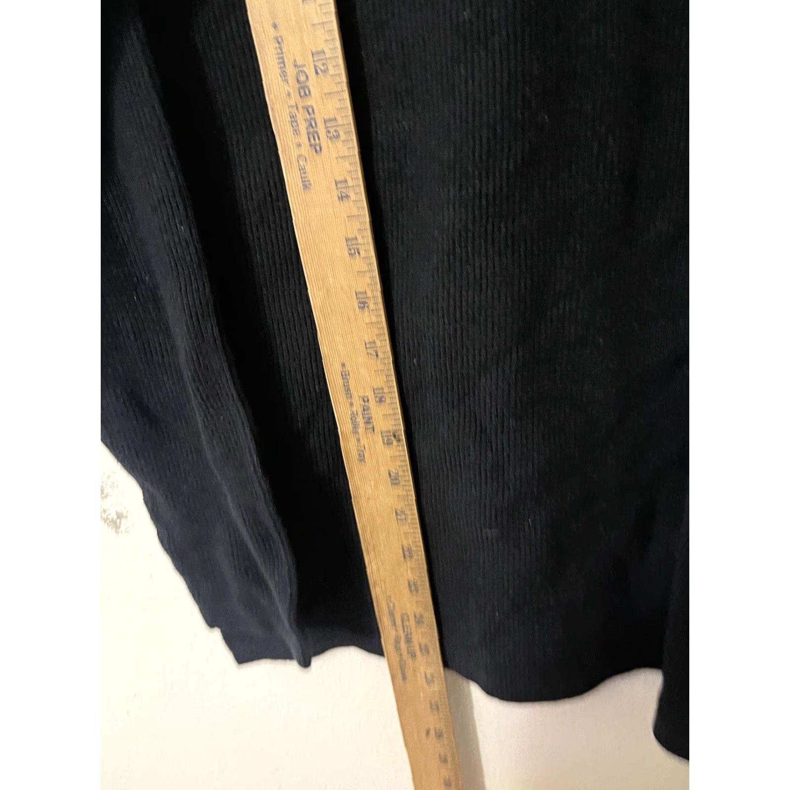 Gap GAP Stretch Women’s Round Neck Solid Sweater Large Black Ribbed Size L / US 10 / IT 46 - 4 Thumbnail