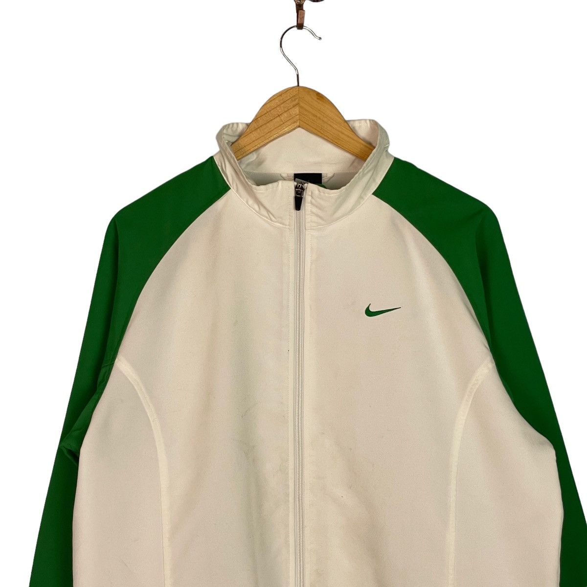 Nike 🔥LAST PRICE🔥 Nike Rare Green White Zipper Windbreaker Size US L / EU 52-54 / 3 - 3 Thumbnail