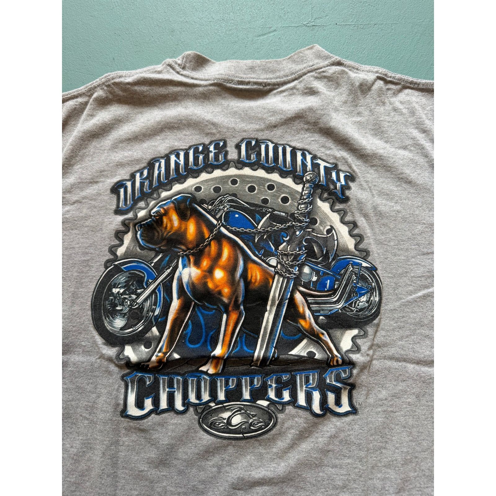 Vintage Vintage Orange County Choppers Gear & Tooth Logo Tee — Gray Size US L / EU 52-54 / 3 - 4 Thumbnail