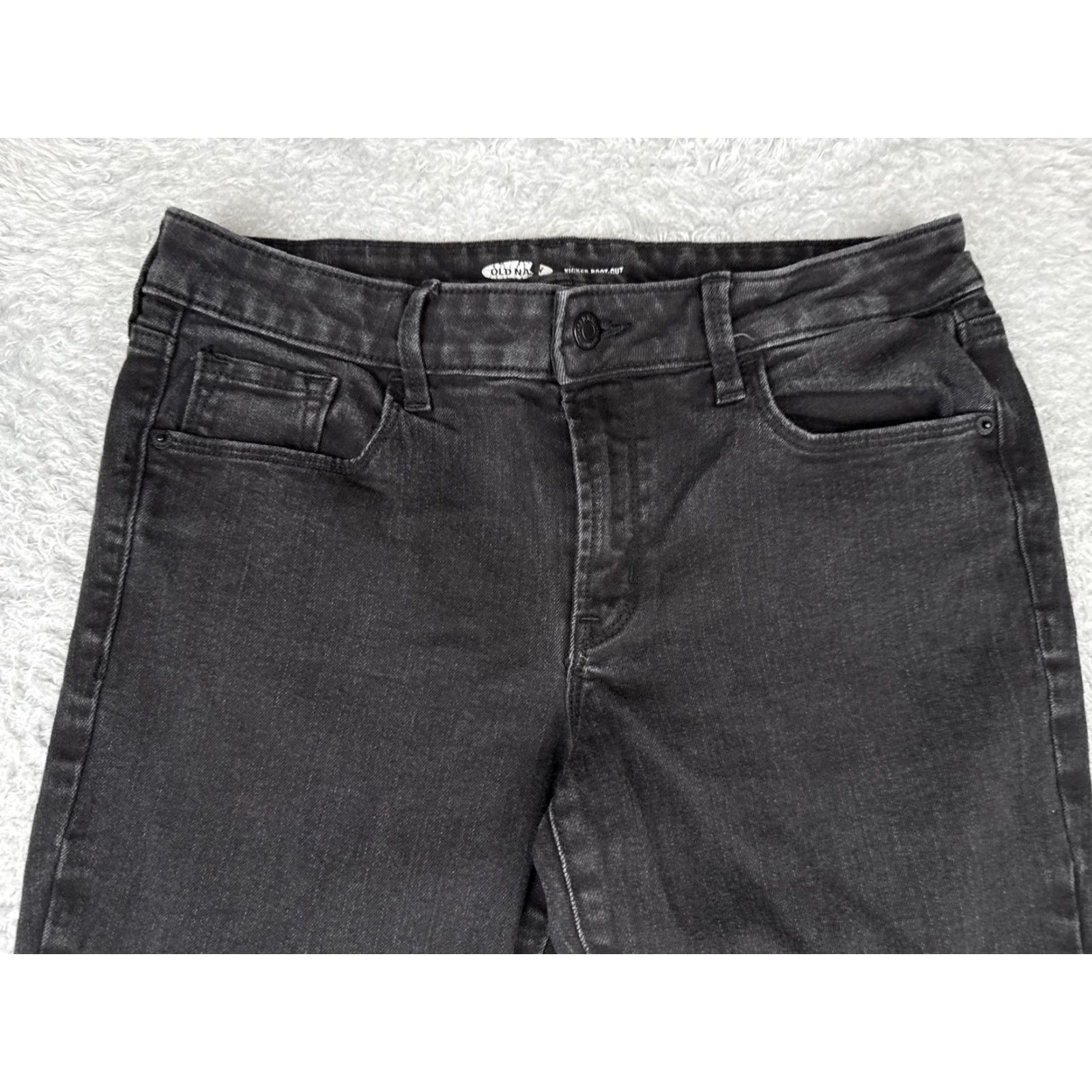 Old Navy Old Navy Jeans Womens 8 Bootcut Kicker Black Charcoal Mid Rise Stretch 31x30 Size 30" / US 8 / IT 44 - 4 Thumbnail