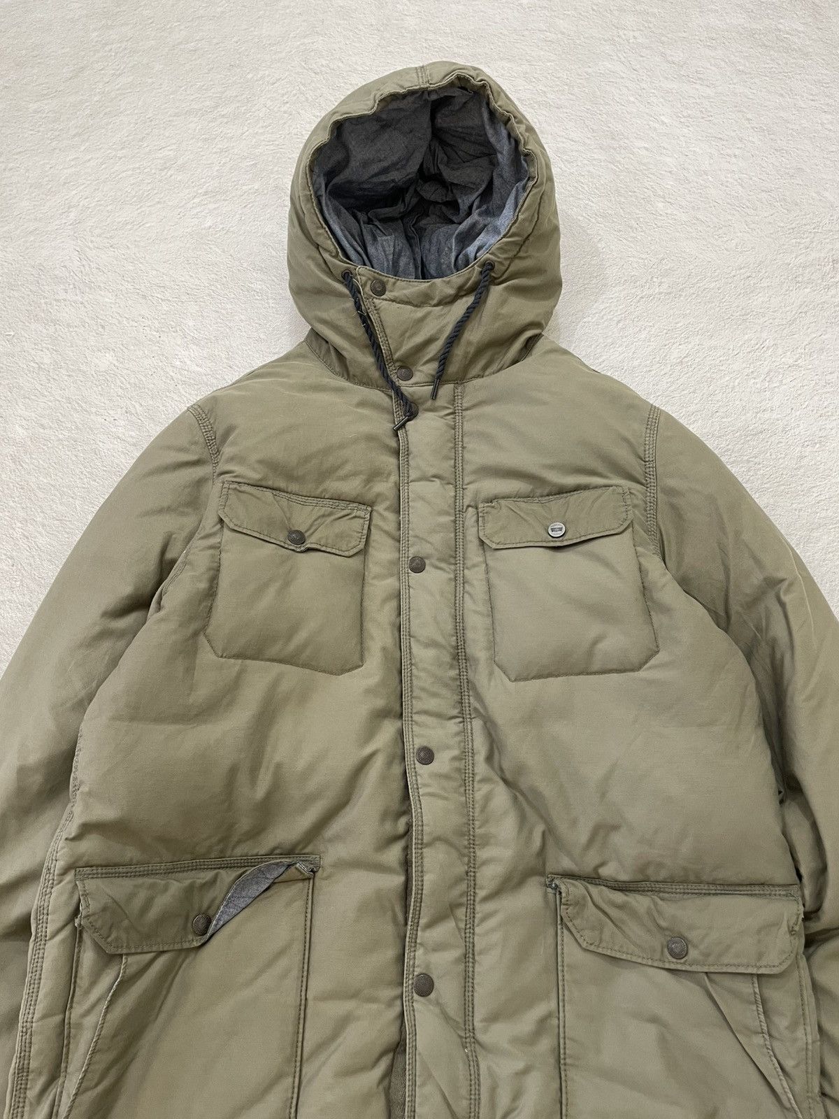 Levi's 2000s Vintage Levi’s Hooded Puffer Winter Parka Jacket Olive Size US XL / EU 56 / 4 - 2 Thumbnail