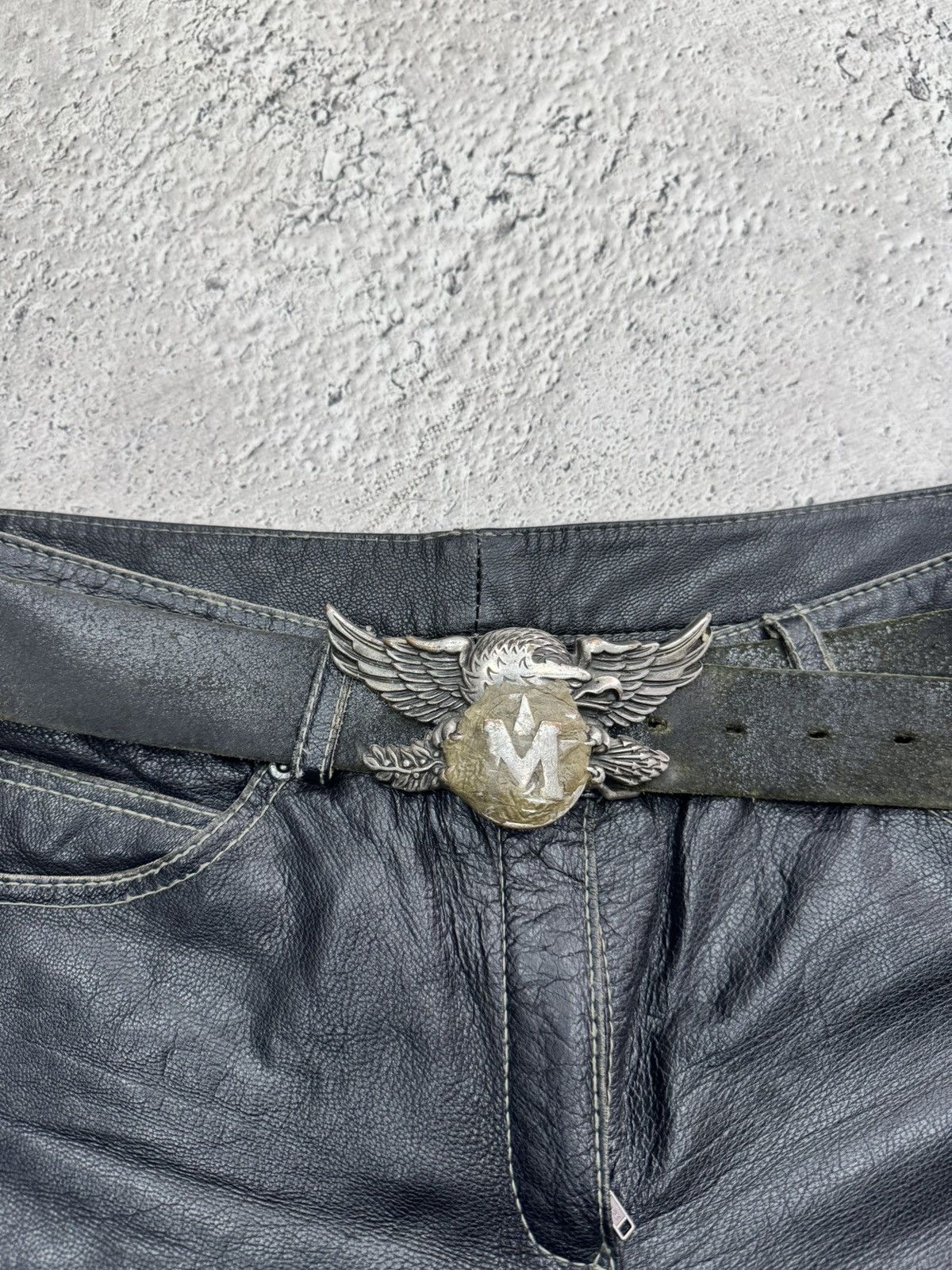 Hysteric Glamour Rare eagle buckle Avant garde leather belt diesel style y2k Size ONE SIZE - 5 Thumbnail