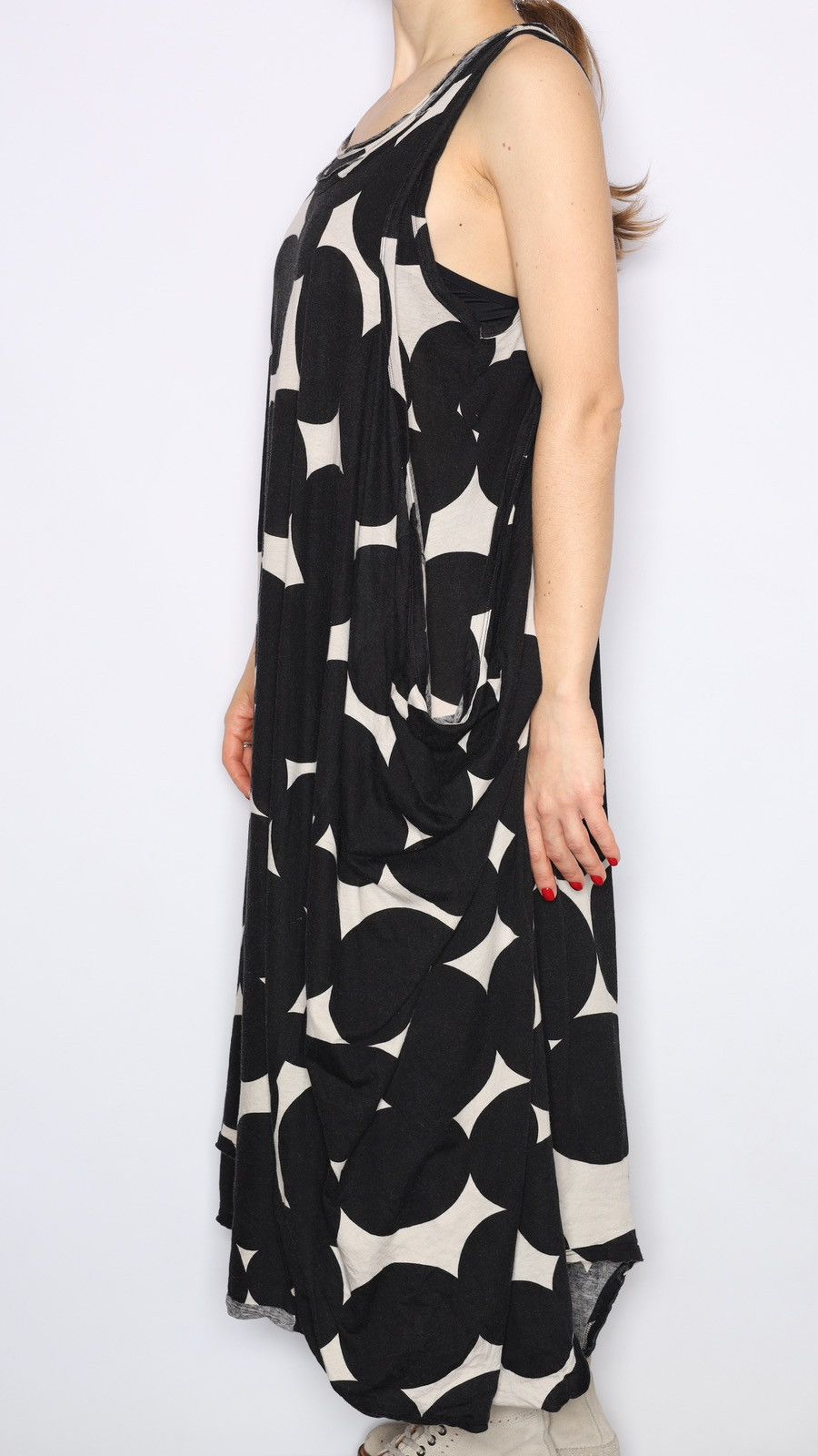 Rundholz Rundholz Black Label Wide Maxi Dress Polka Dot Printed White Size S / US 4 / IT 40 - 9 Thumbnail