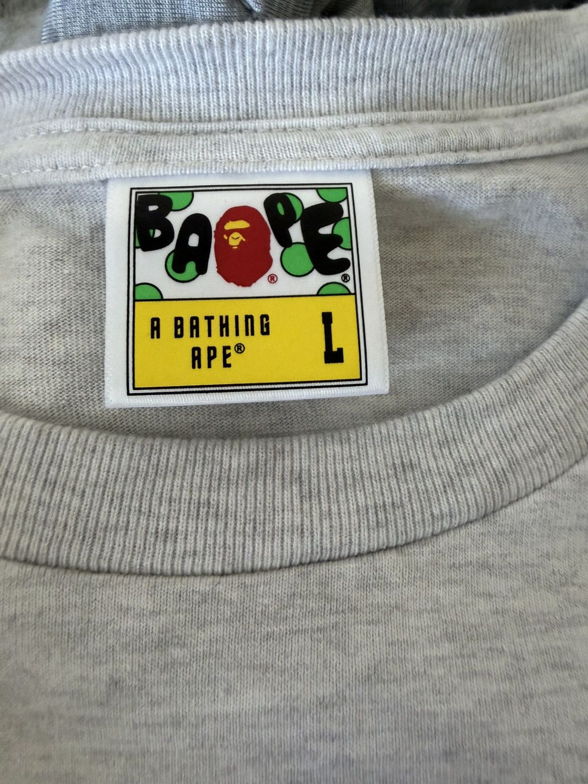 Bape Gray Bape Longsleeve size large Size US L / EU 52-54 / 3 - 2 Thumbnail