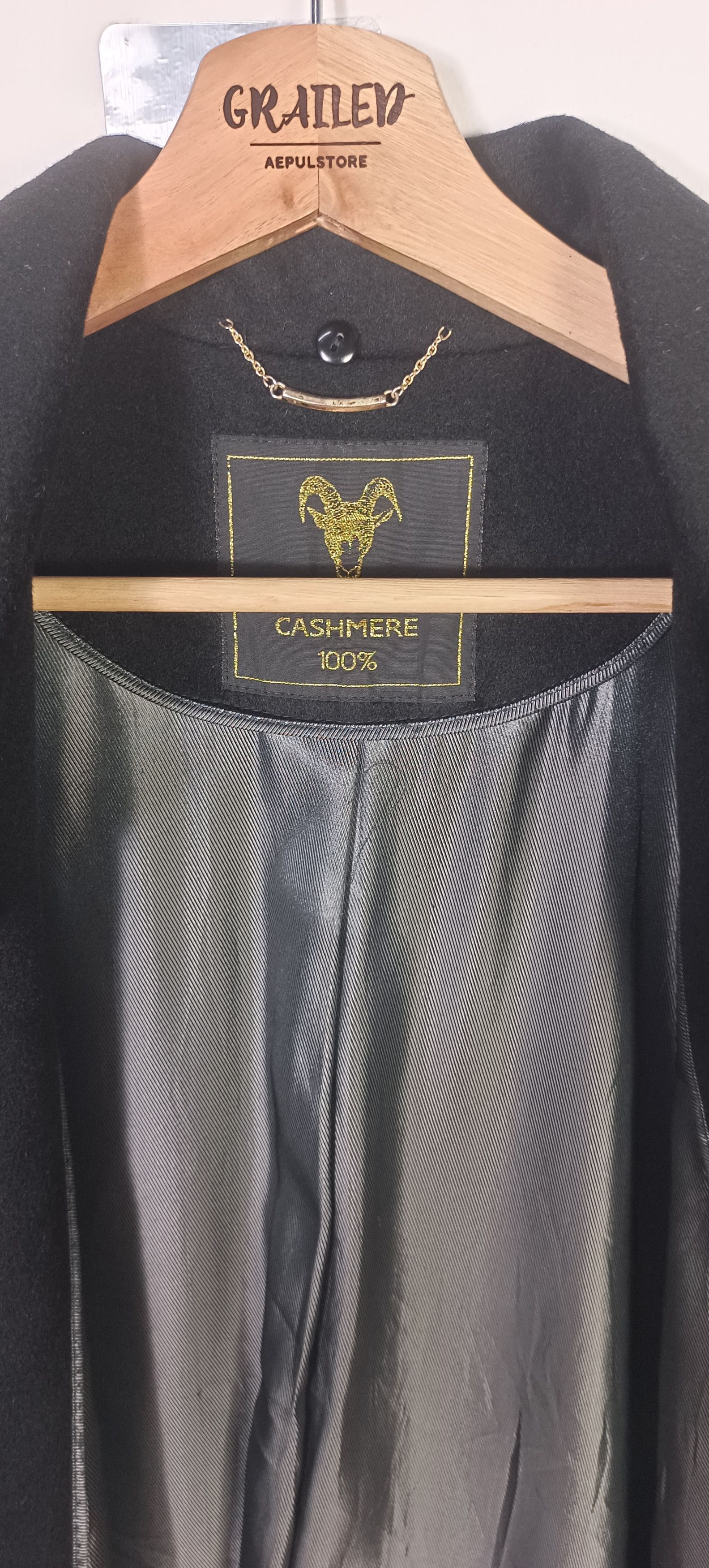 Japanese Brand Vintage 🔥 Cashmere Sagaj Mink Trench Coat Wool Jacket Size US L / EU 52-54 / 3 - 5 Thumbnail