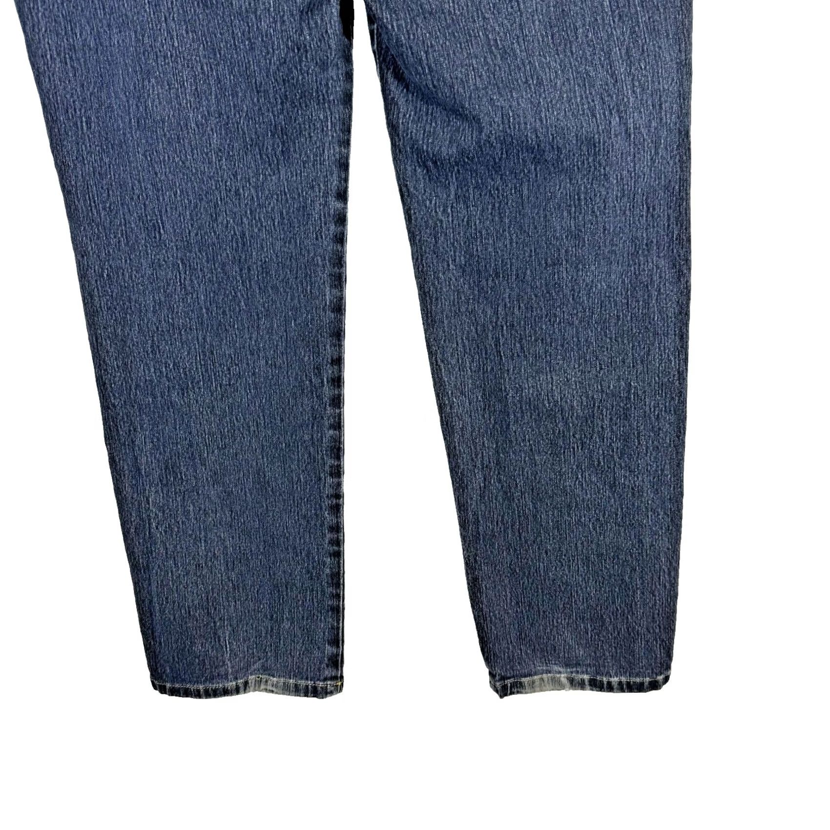 Vintage Relativity Jeans Women's 35 X 28 Blue Denim Stretch High Rise Straight Leg Pockets Size 24" / US 00 / IT 34 - 6 Thumbnail