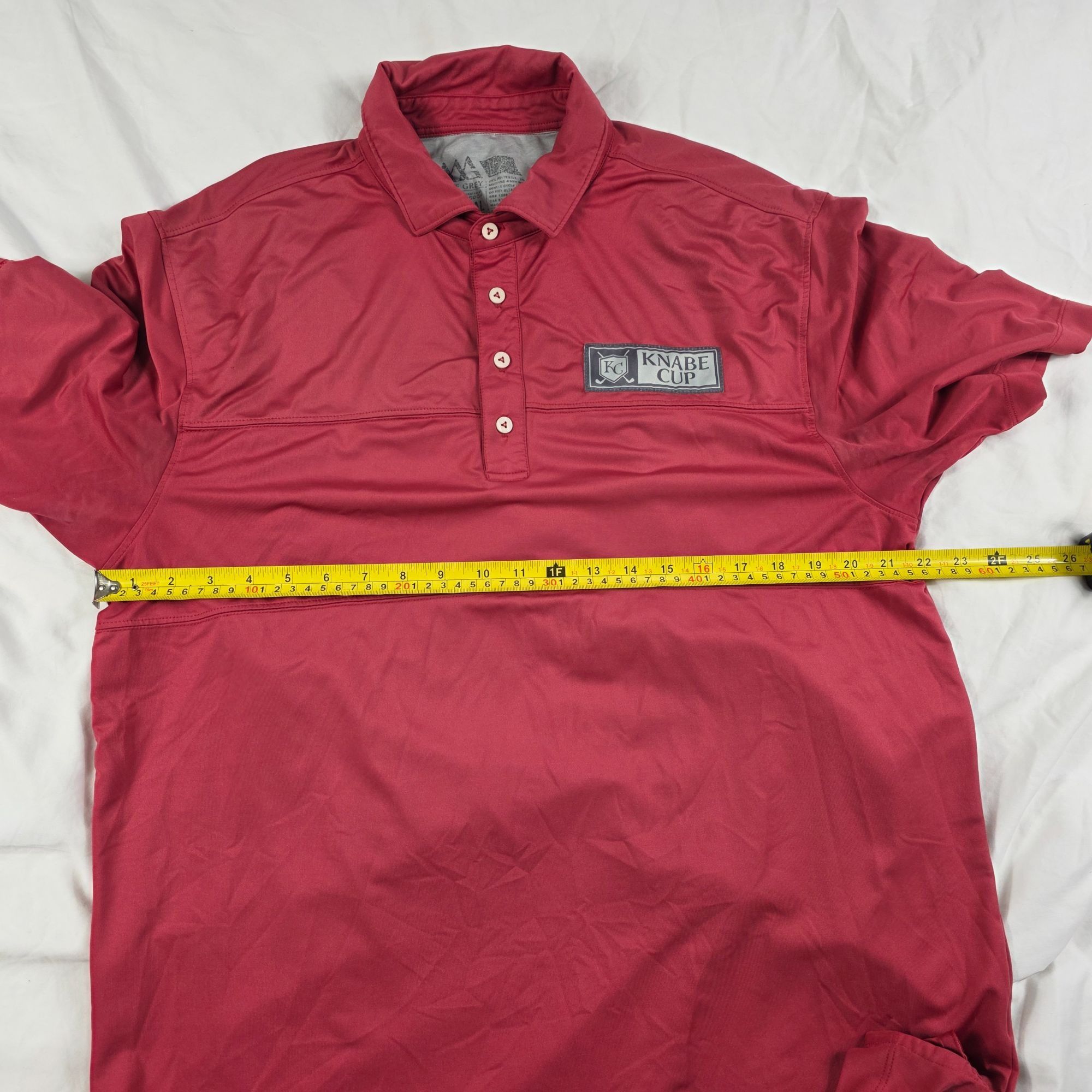 Other Matte Grey Mens Size Large Red Golf Polo Shirt Knabe Cup Per Size US XL / EU 56 / 4 - 8 Thumbnail