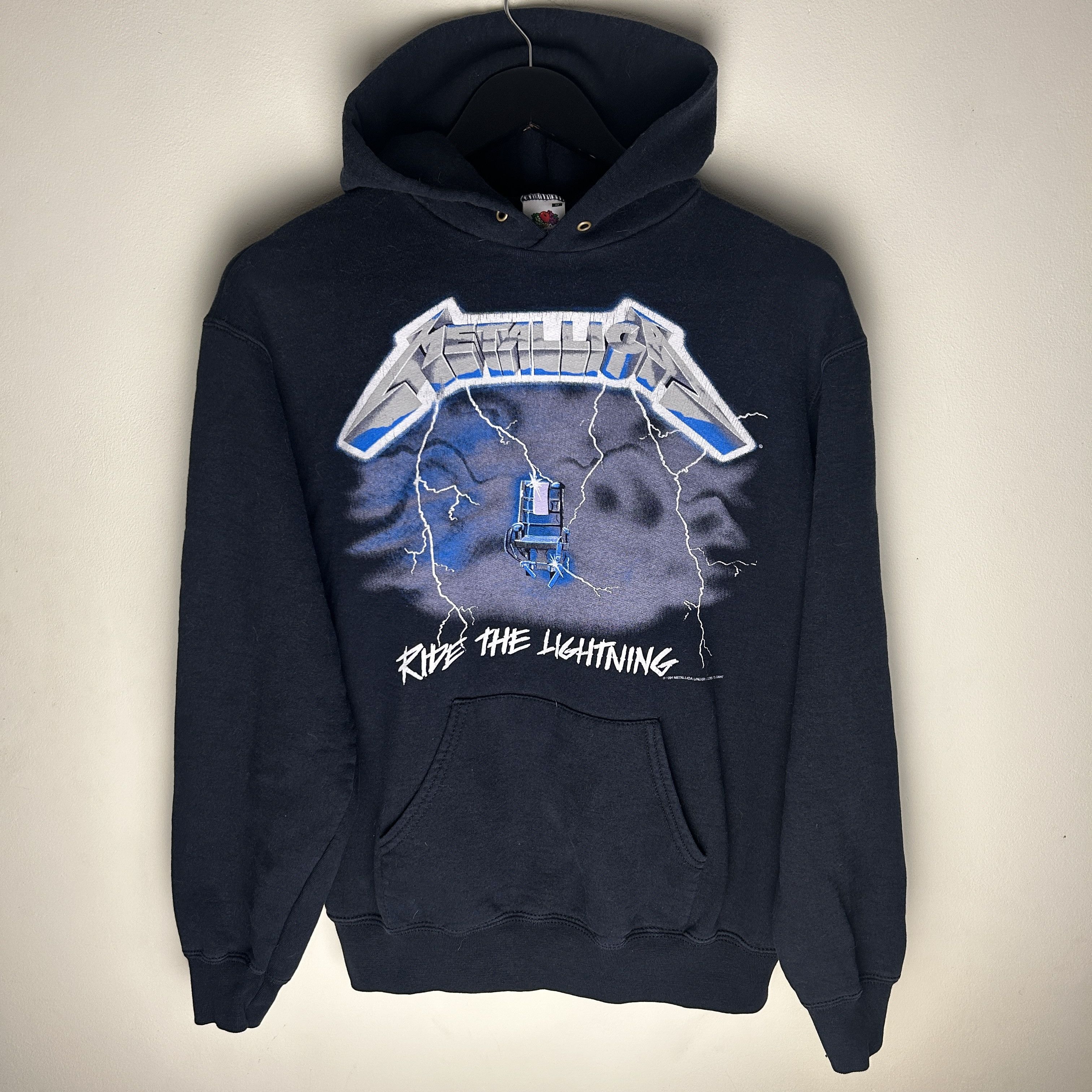 Pullover Hoodie Billabong X Metallica Hoodie Vintage Metallica Ride The Lightning Band Hoodie