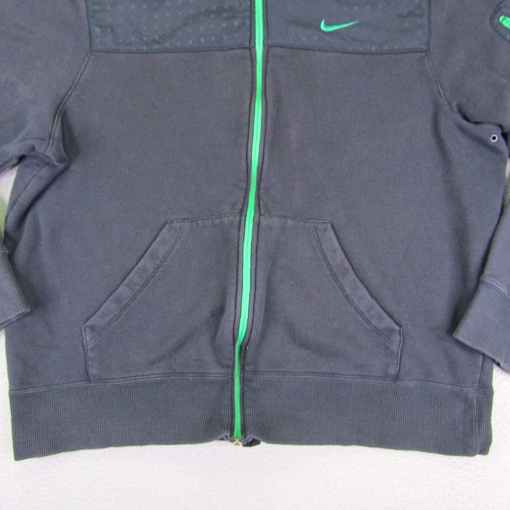 Nike VINTAGE Nike Hoodie Womens XL Blue Full Zip Jacket Solid Activewear Outdoor Sports Size XL / US 12-14 / IT 48-50 - 6 Thumbnail