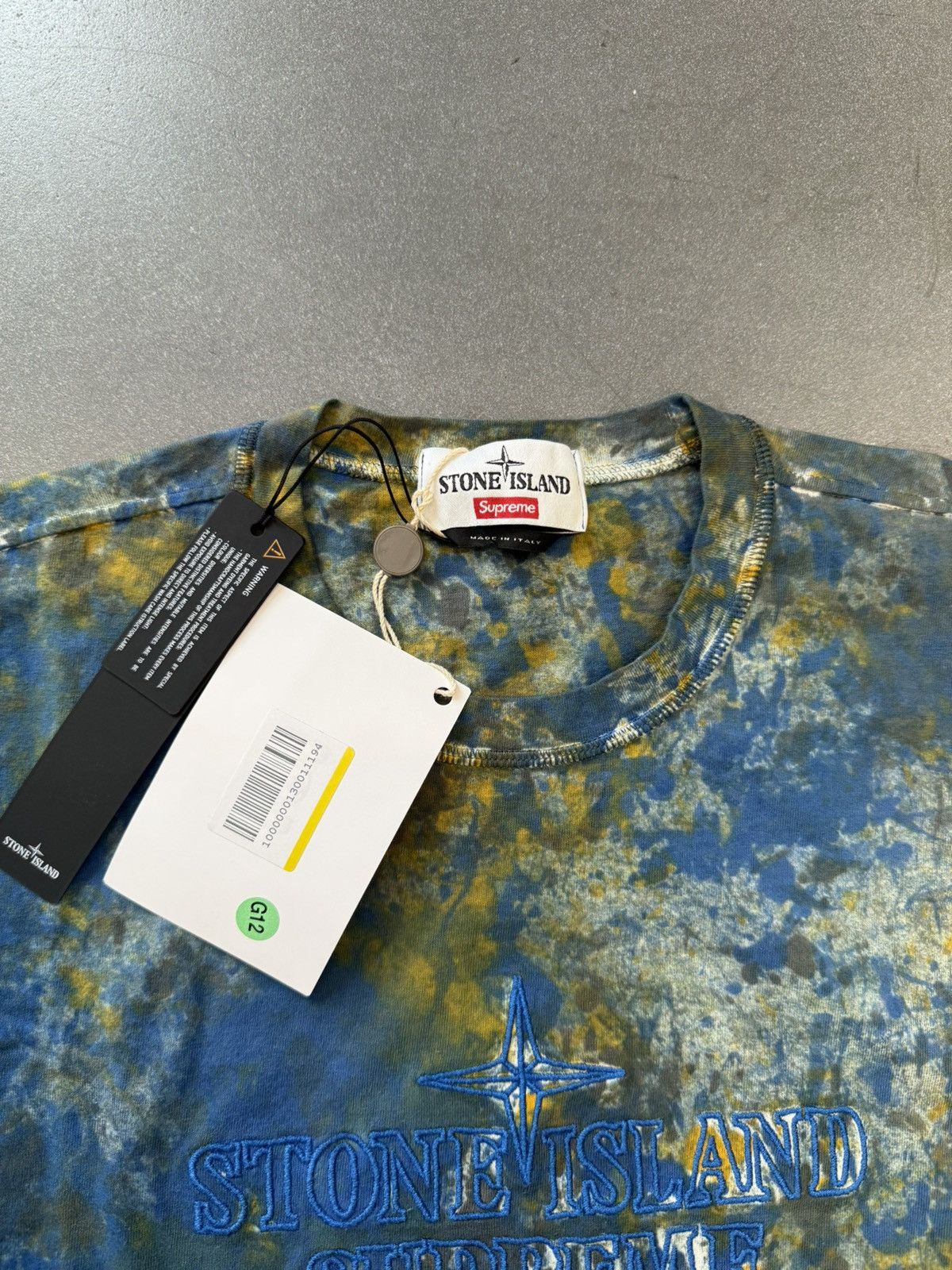 FW20 Supreme Stone Island Embroidered Logo S/S Top