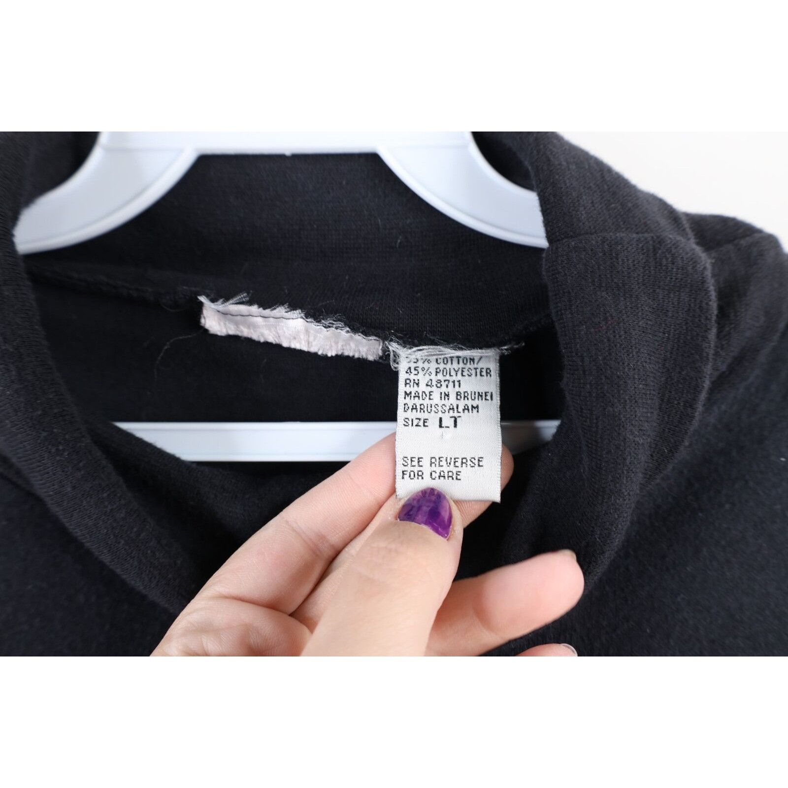 Vintage Vintage 90s Streetwear Faded Long Sleeve Turtleneck T-Shirt Size US L / EU 52-54 / 3 - 4 Thumbnail