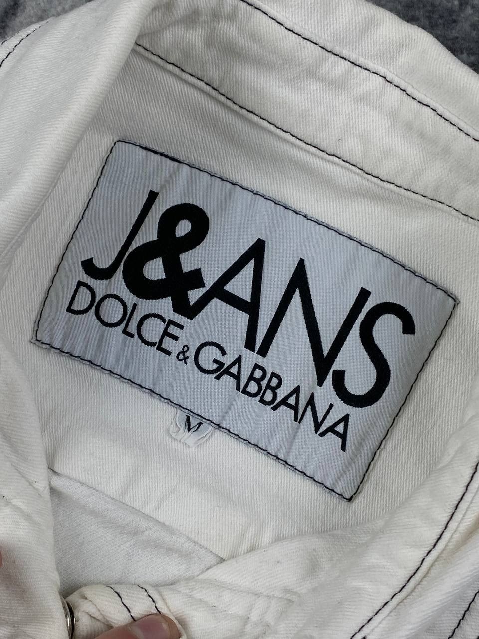 Dolce & Gabbana Dolce & Gabbana J&ANS Denim Jacket Women Size M White Size M / US 6-8 / IT 42-44 - 8 Thumbnail
