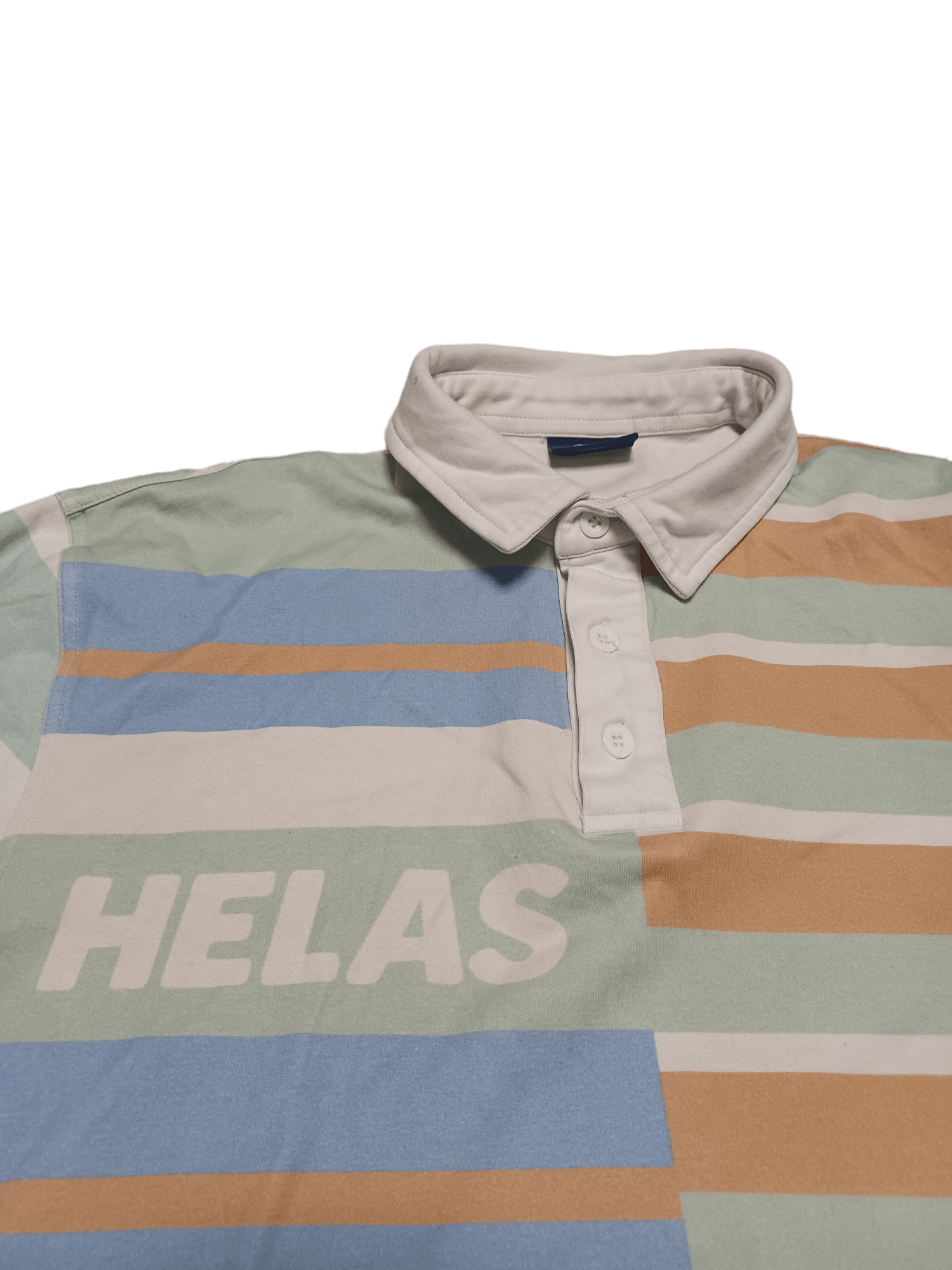 Helas HELAS BIGLOGO STRIPED FRANCE RUGBY SHIRT OLDMONEY Size US M / EU 48-50 / 2 - 3 Thumbnail