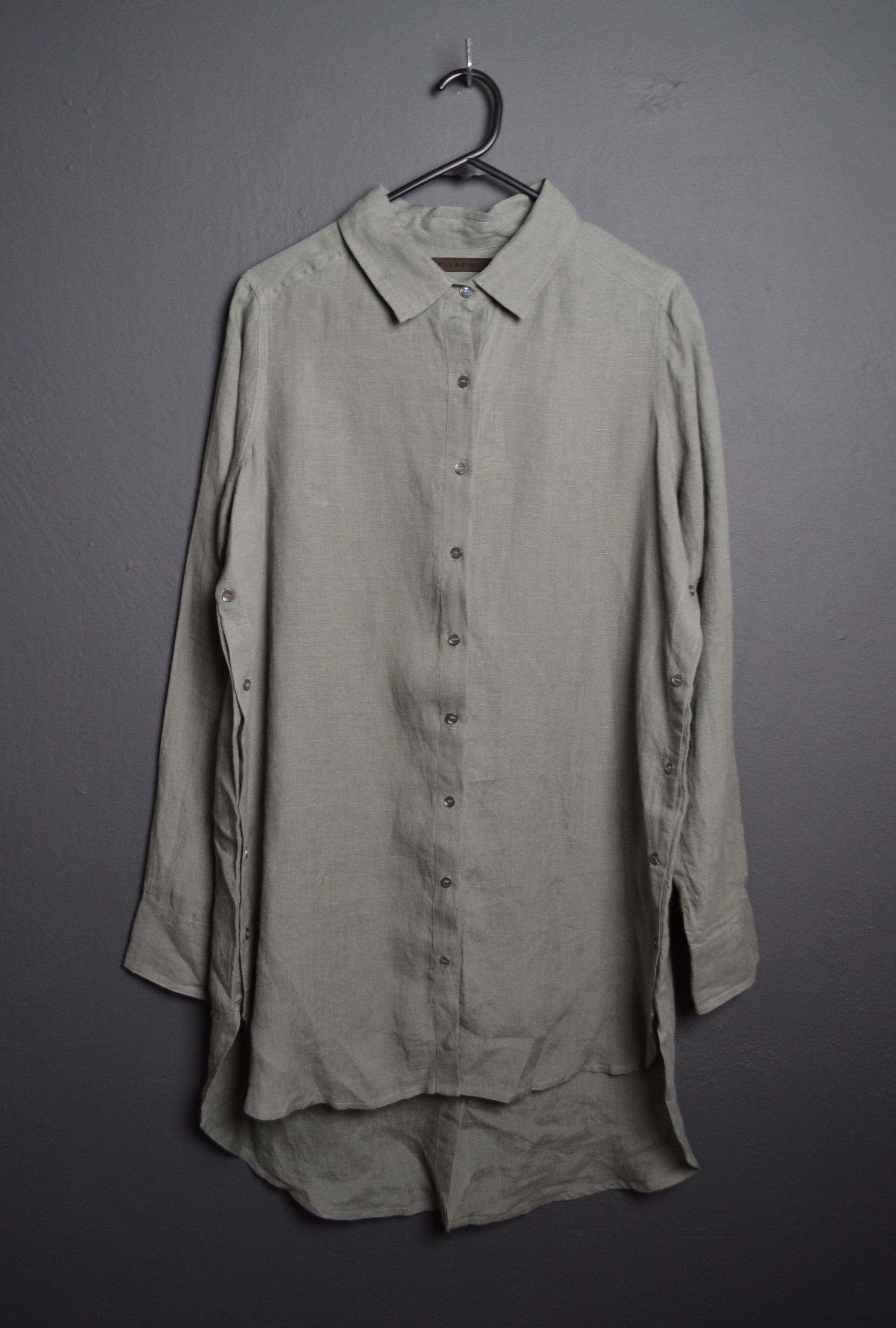 Nicholas K Nicholas K Willow Shirt size S Linen Gray-Green Size S / US 4 / IT 40 - 1 Thumbnail