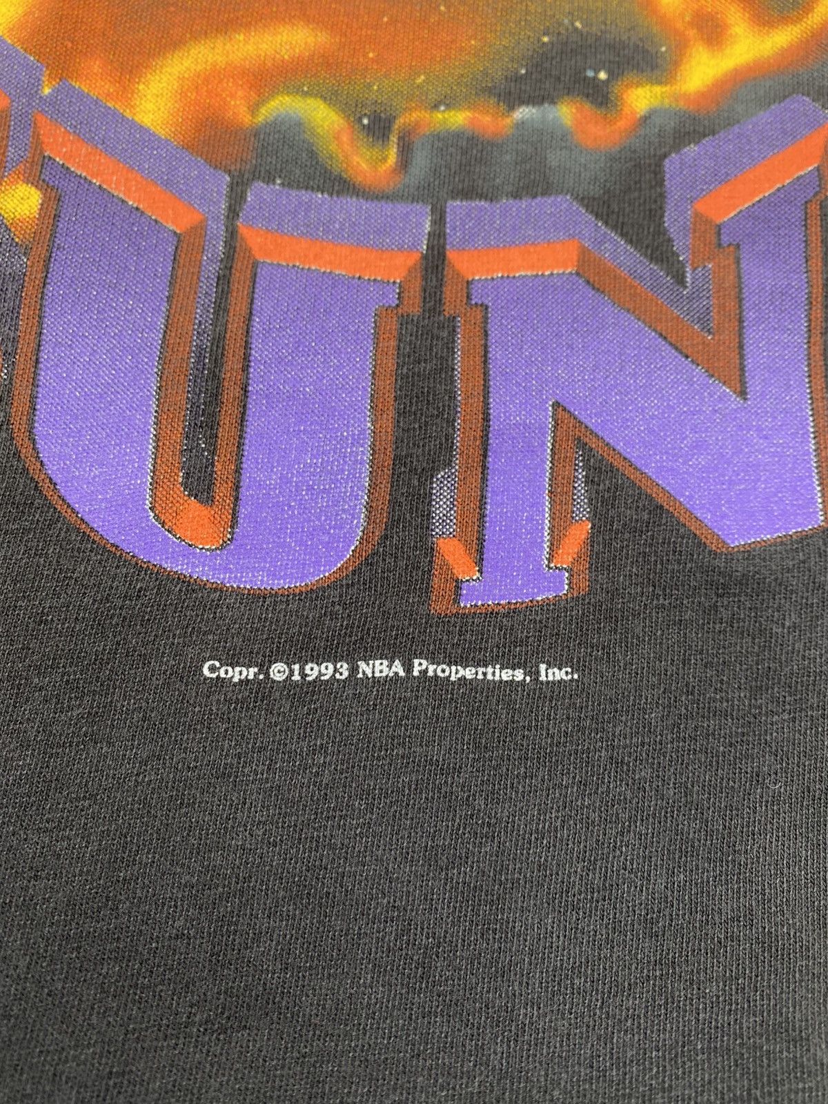 NBA Vtg 1993 Nutmeg Phoenix Suns Big Logo Fire Outer Space Tee Size US M / EU 48-50 / 2 - 17 Thumbnail