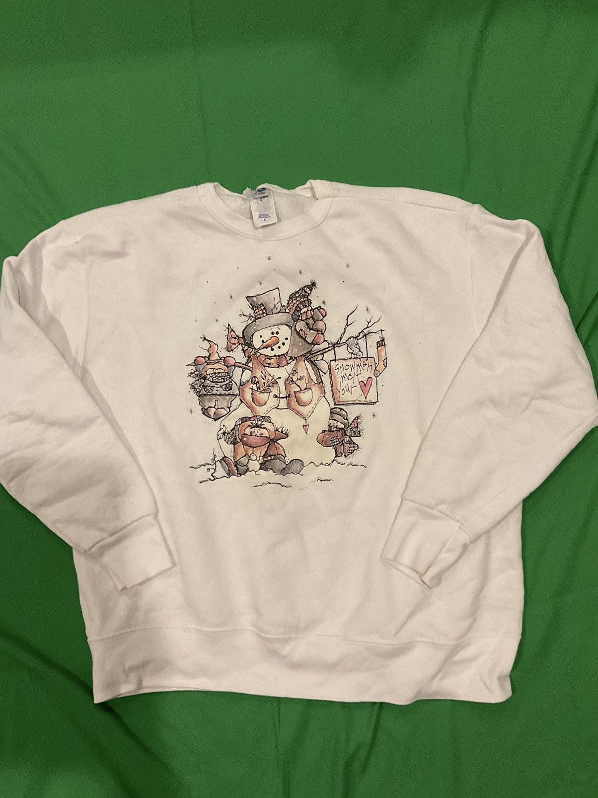 Vintage Vintage snowman Christmas sweater Size L / US 10 / IT 46 - 1 Thumbnail