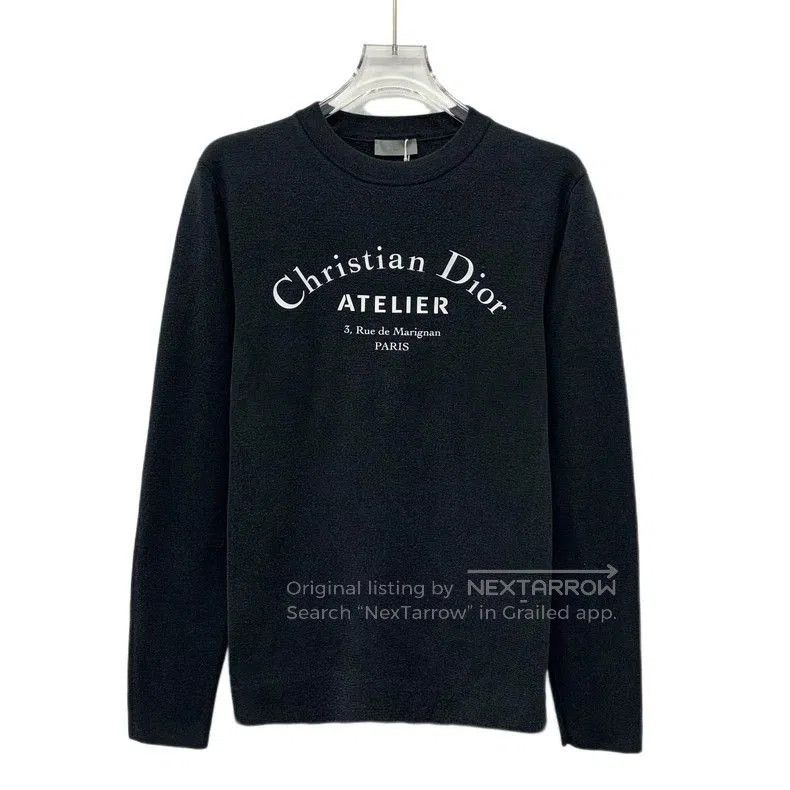 Dior Dior Black Logo Wool Crewneck Sweatshirt. Size US S / EU 44-46 / 1 - 1 Thumbnail