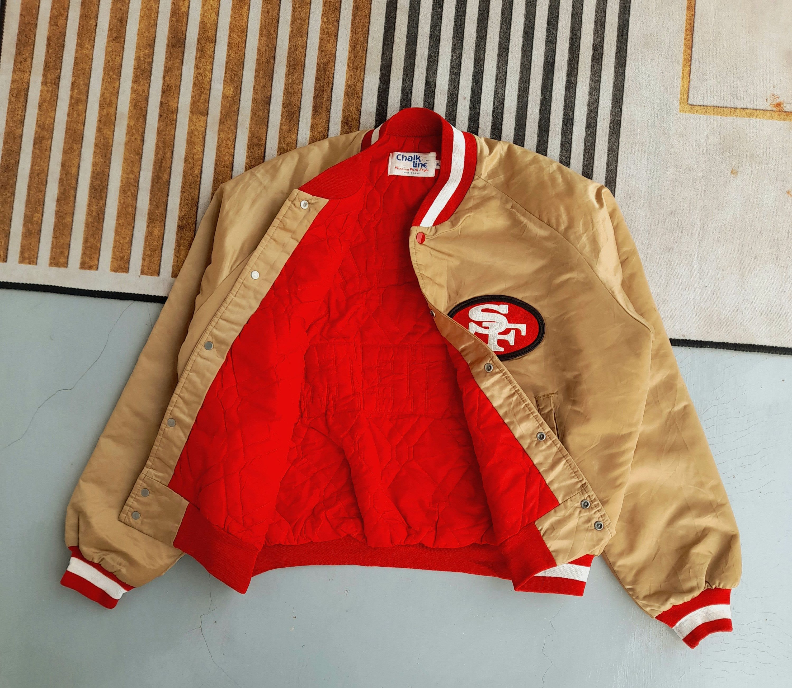 Chalk Line × Vintage 💥rare💥 Chack line 49 ers baseball jacket 💥rare items💥 Size US L / EU 52-54 / 3 - 12 Thumbnail