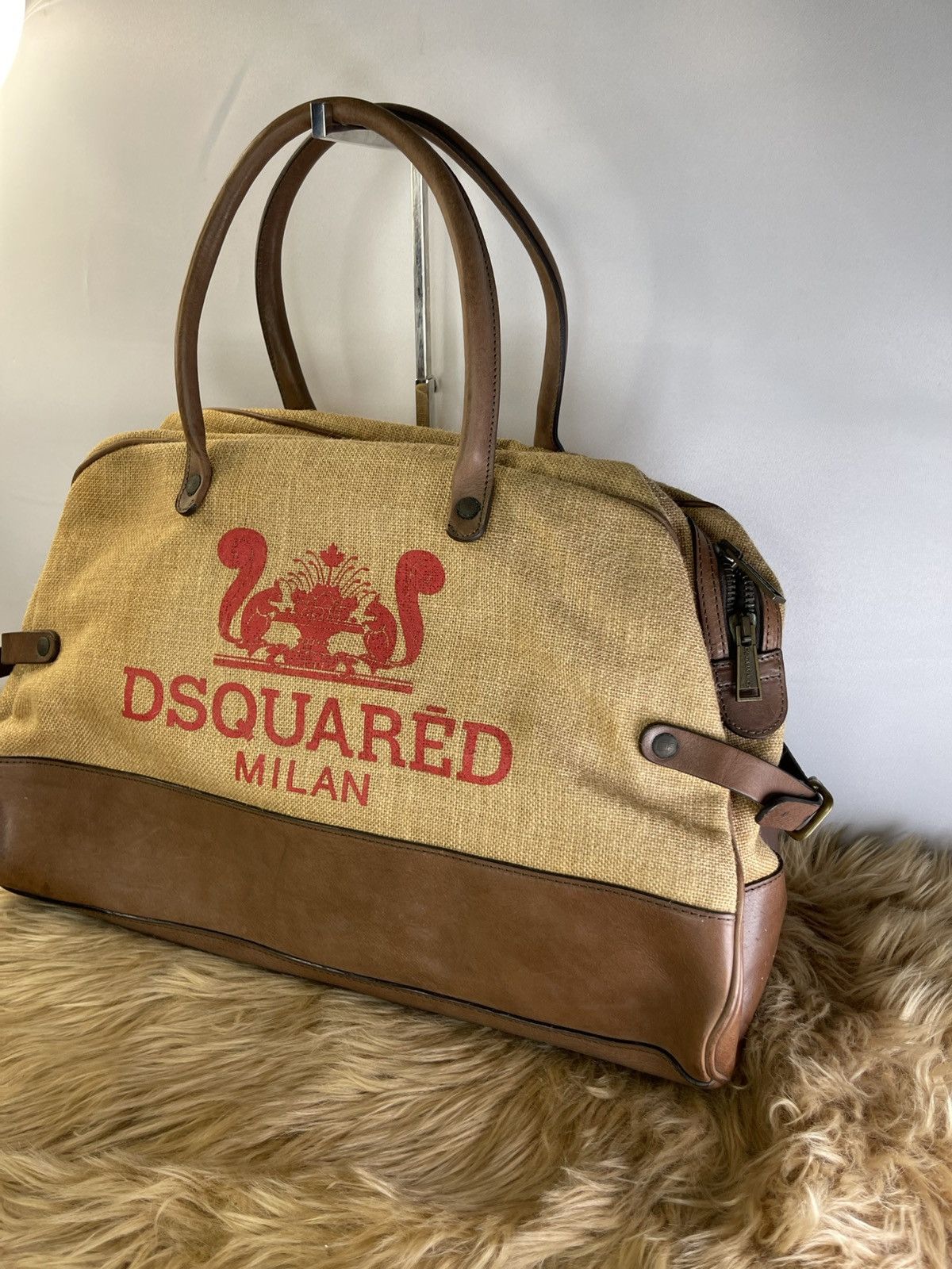 Dsquared2 DSQUARED Hessian Burlap Cloth Fabric ❌ LEATHER Size 46 - 2 Thumbnail