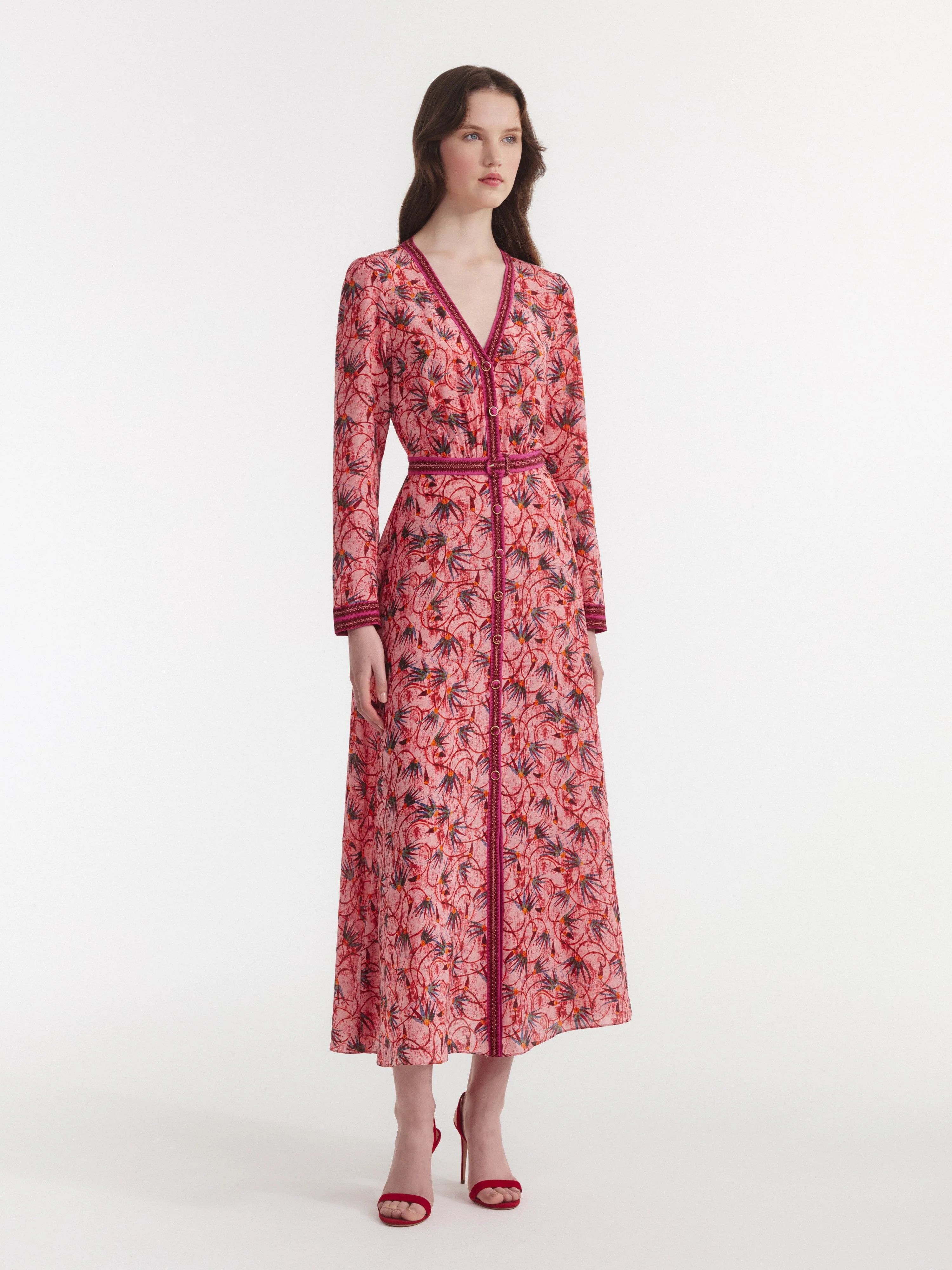 Other o1s22i1n0924 Maxi Chemisier Dress in Multicolor Size S / US 4 / IT 40 - 3 Thumbnail