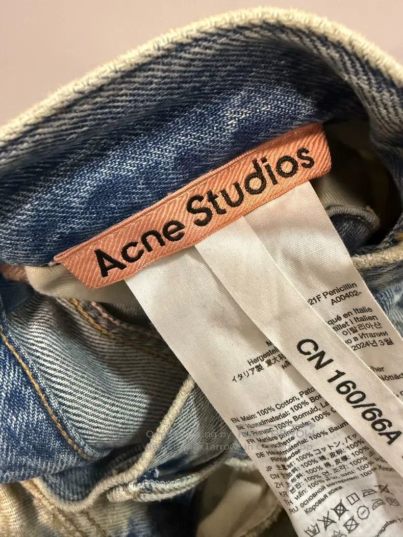 Acne Studios Acne Studios Distressed Straight-Leg Dirty-Style Mud-Dyed Size 26" / US 2 / IT 38 - 4 Thumbnail